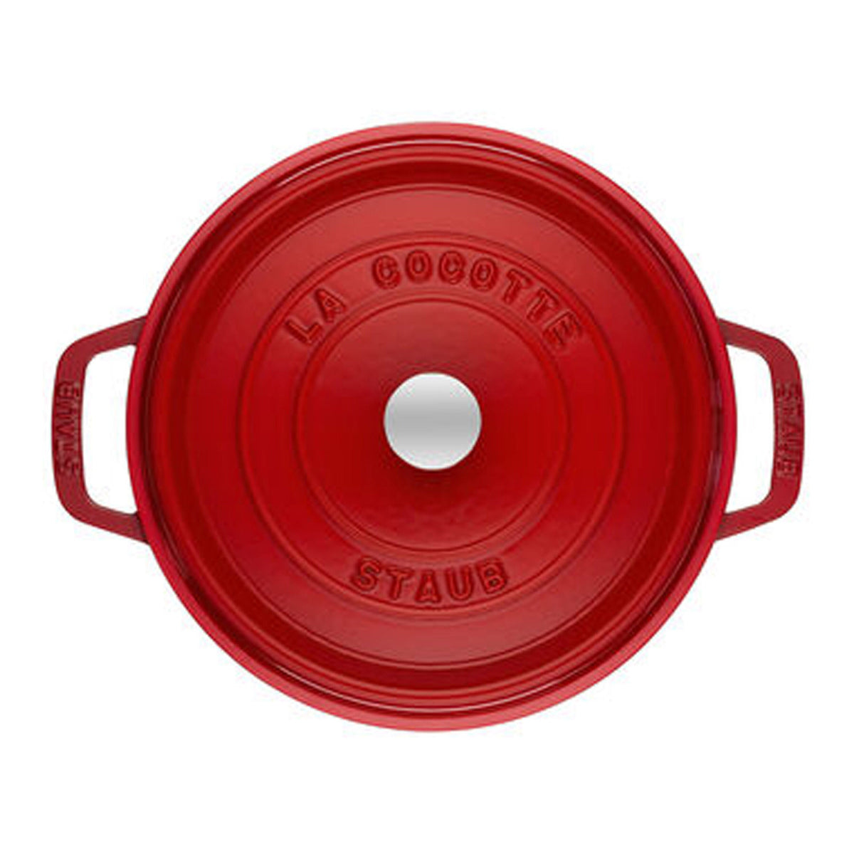 STAUB La Cocotte 5.25 L Cast Iron Round Cocotte, Cherry (Visual Imperfections - B STOCK)-3