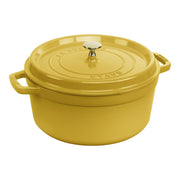 STAUB La Cocotte 5.25 L Cast Iron Round Cocotte, Citron-Cookware-DECOROLALA