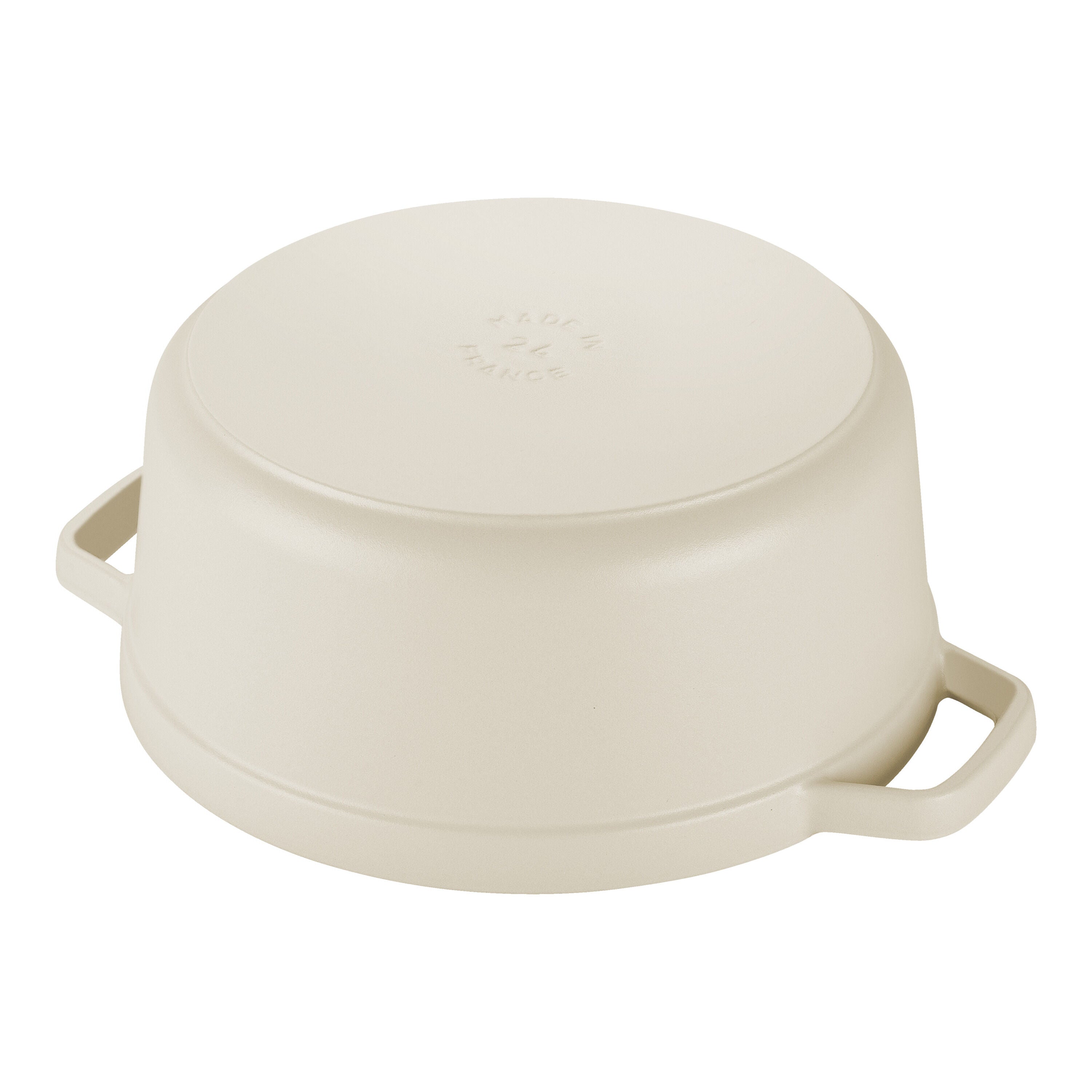 STAUB La Cocotte 5.25 L Cast Iron Round Cocotte, Cream-n/a-DECOROLALA