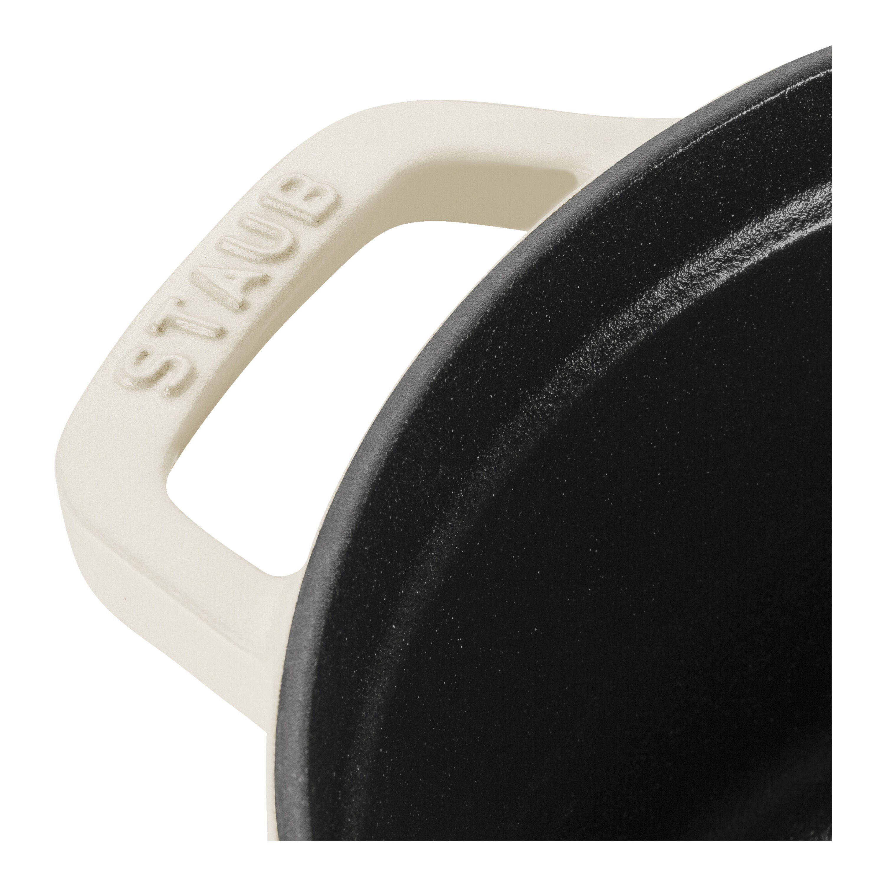 STAUB La Cocotte 5.25 L Cast Iron Round Cocotte, Cream-n/a-DECOROLALA
