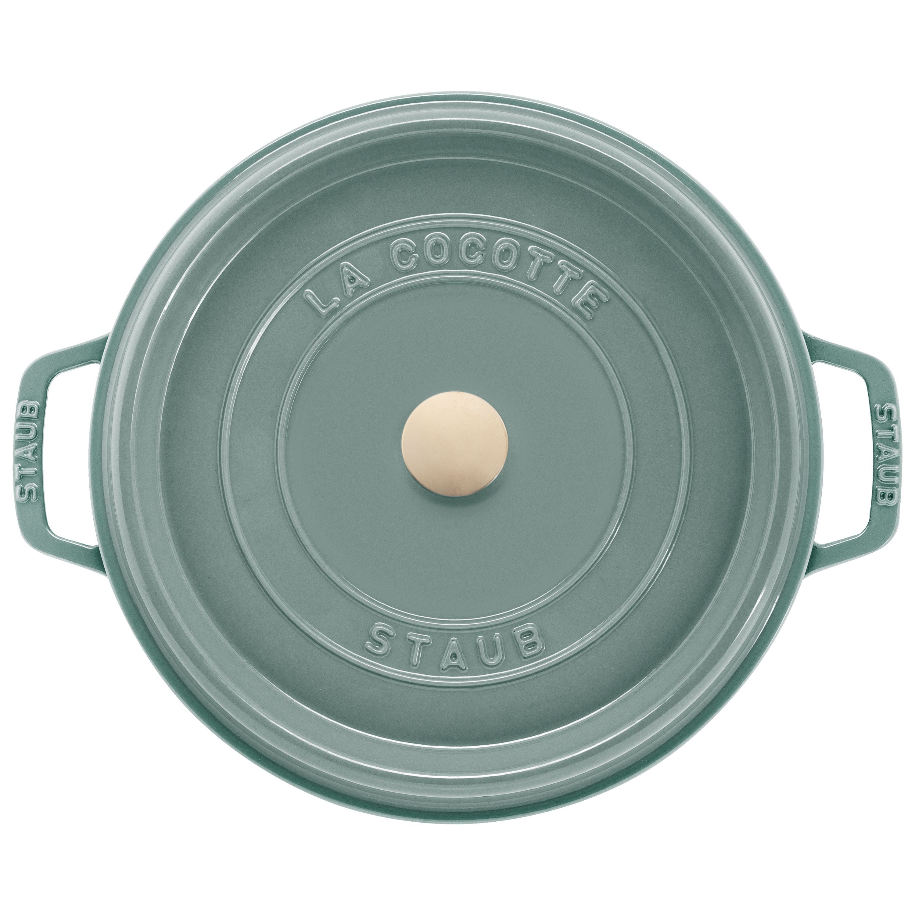 STAUB La Cocotte 5.25 L Cast Iron Round Cocotte, Eucalyptus-Cookware-DECOROLALA