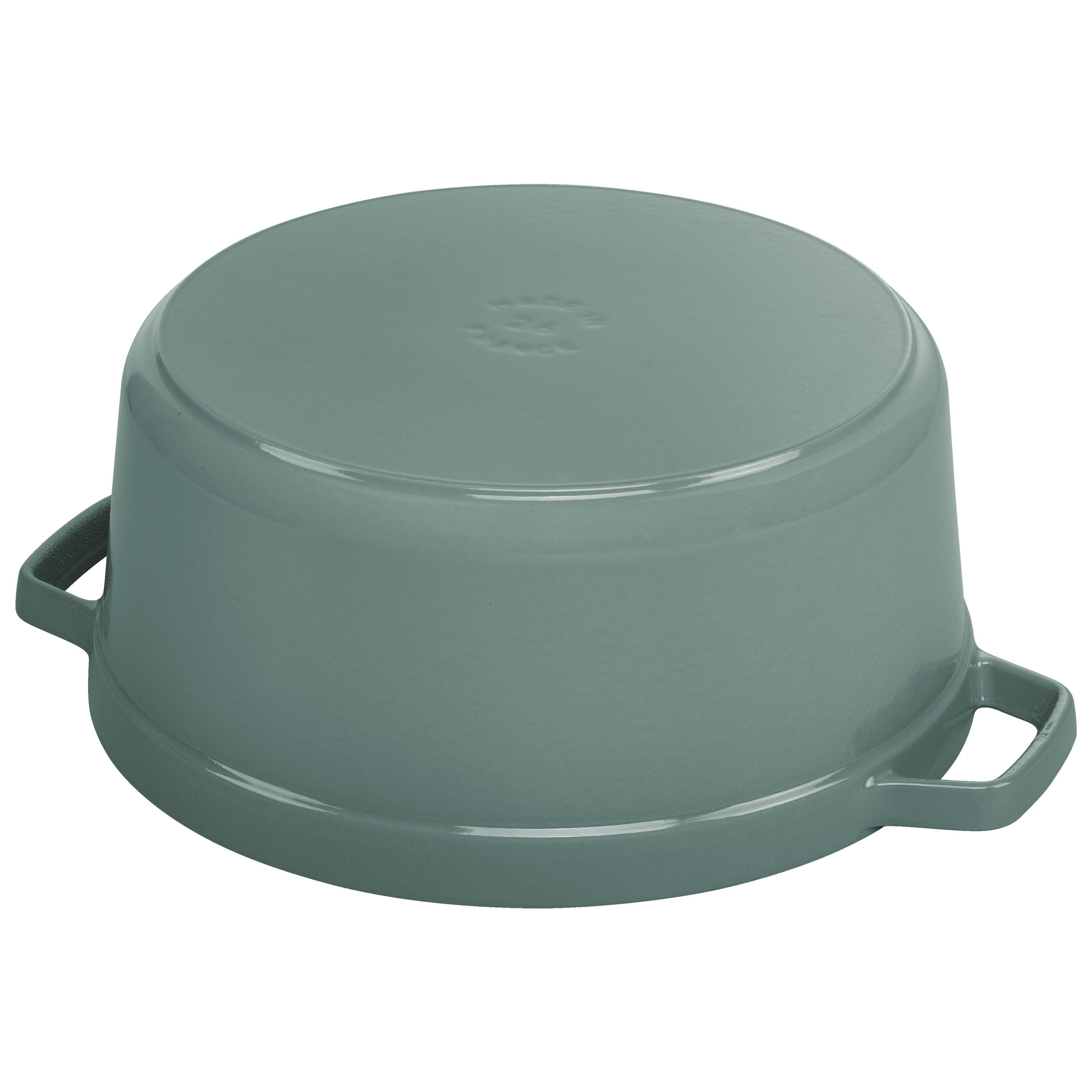 STAUB La Cocotte 5.25 L Cast Iron Round Cocotte, Eucalyptus-Cookware-DECOROLALA