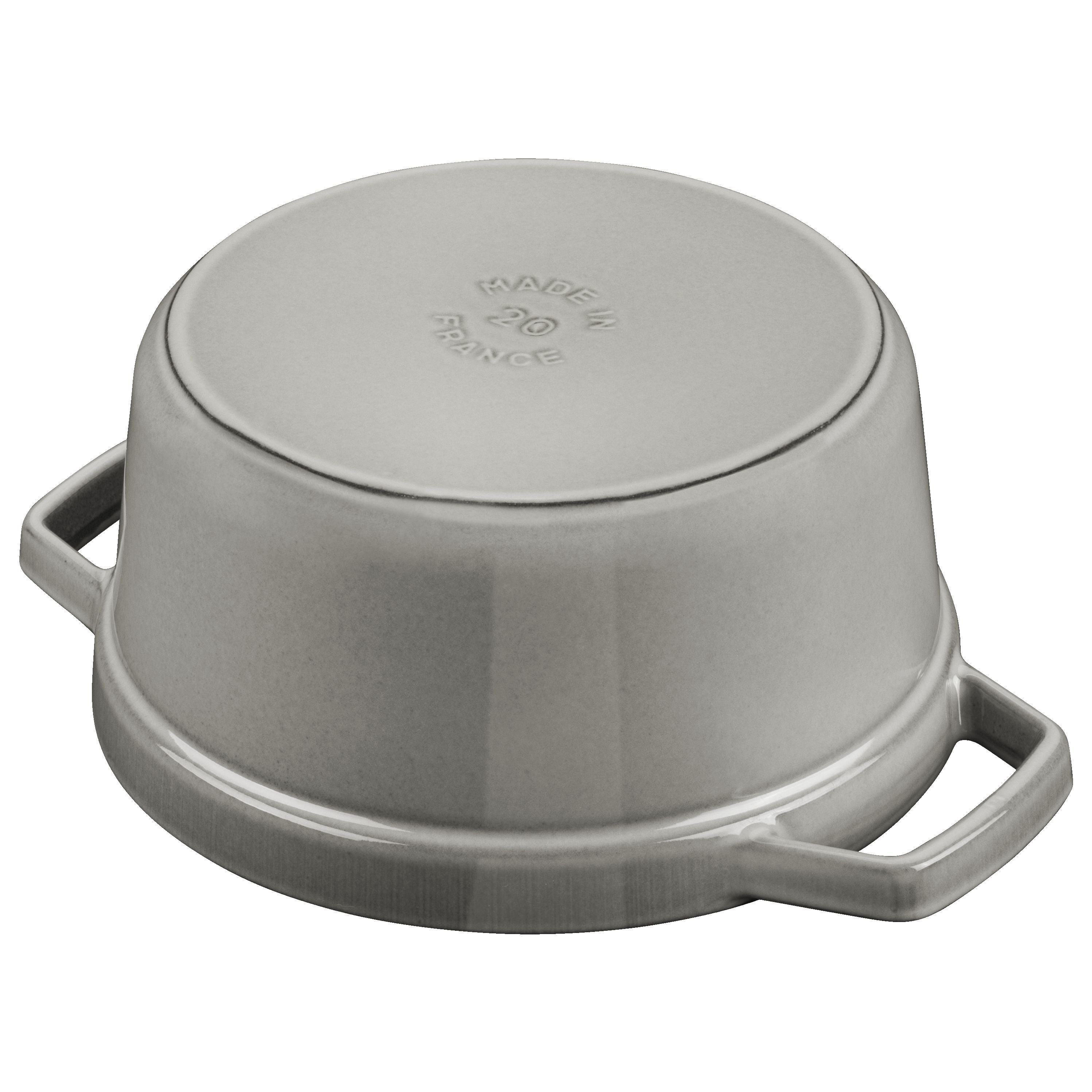 STAUB La Cocotte 5.25 L Cast Iron Round Cocotte, Graphite-Grey-Cookware-DECOROLALA