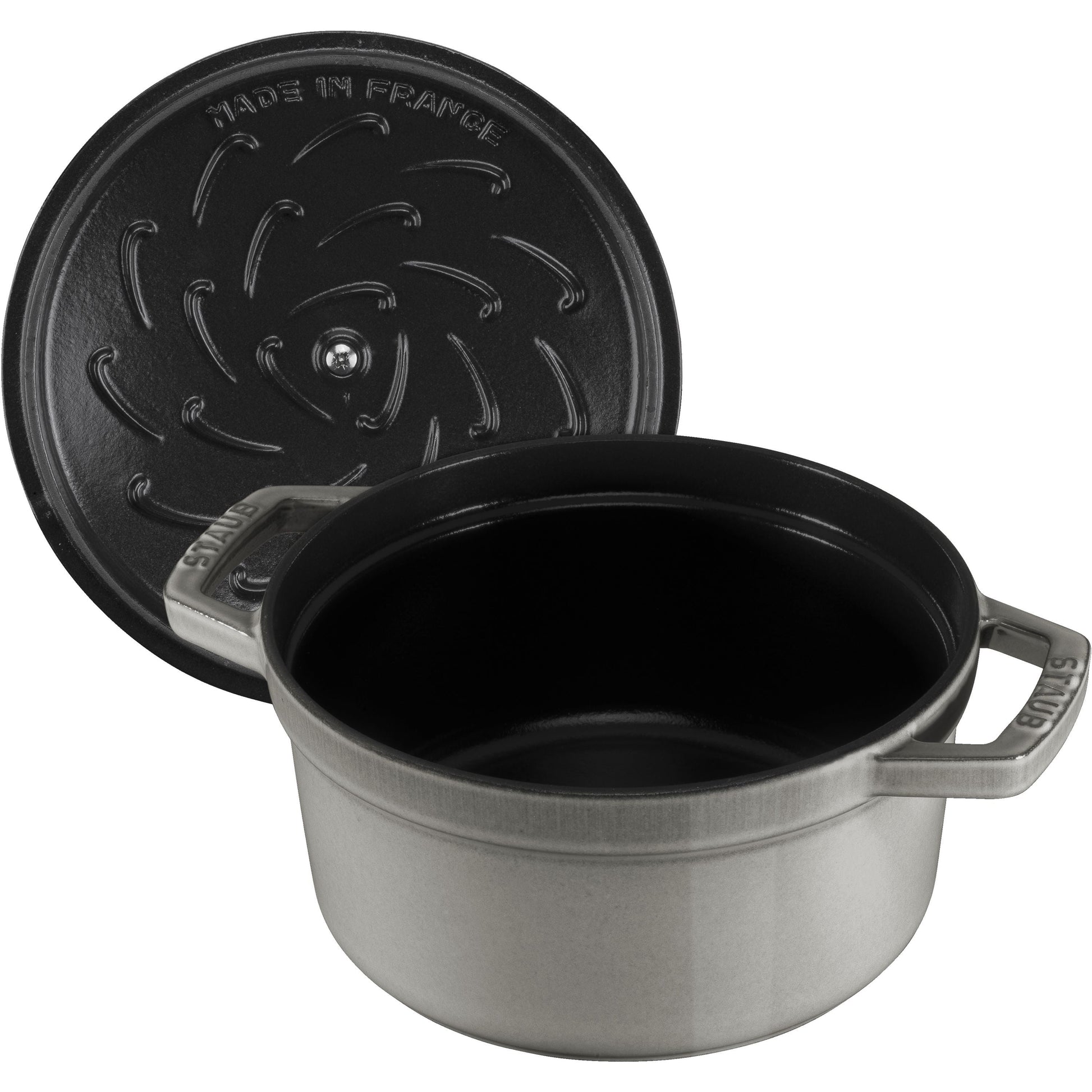 STAUB La Cocotte 5.25 L Cast Iron Round Cocotte, Graphite-Grey-Cookware-DECOROLALA