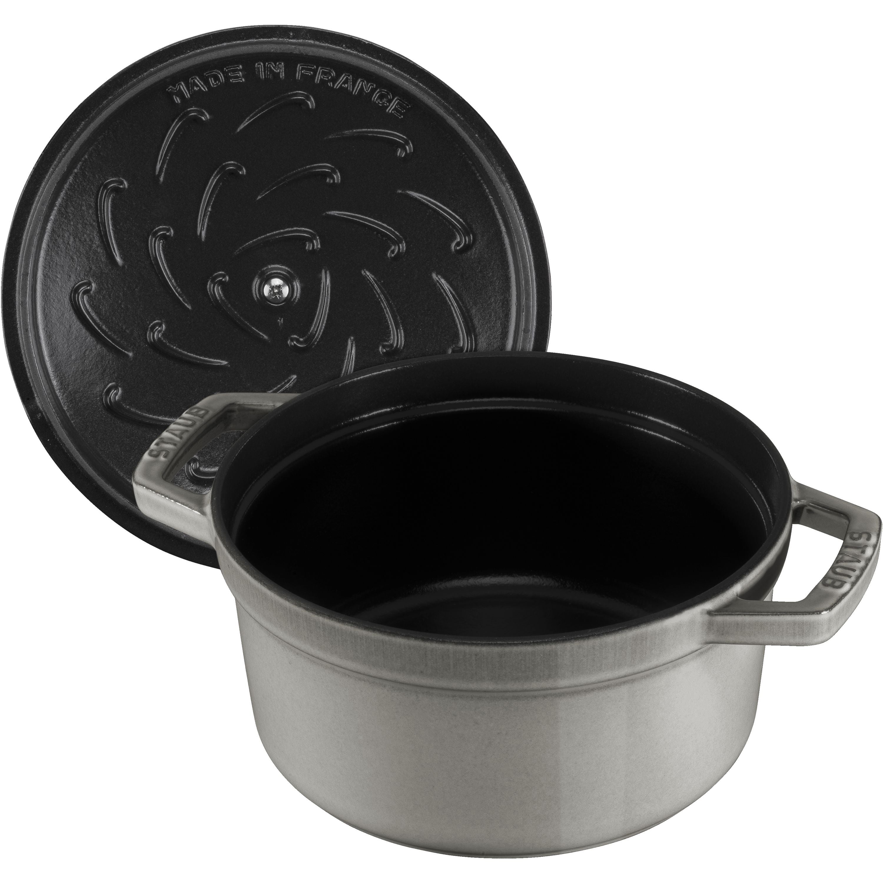 STAUB La Cocotte 5.25 L Cast Iron Round Cocotte, Graphite-Grey-Cookware-DECOROLALA