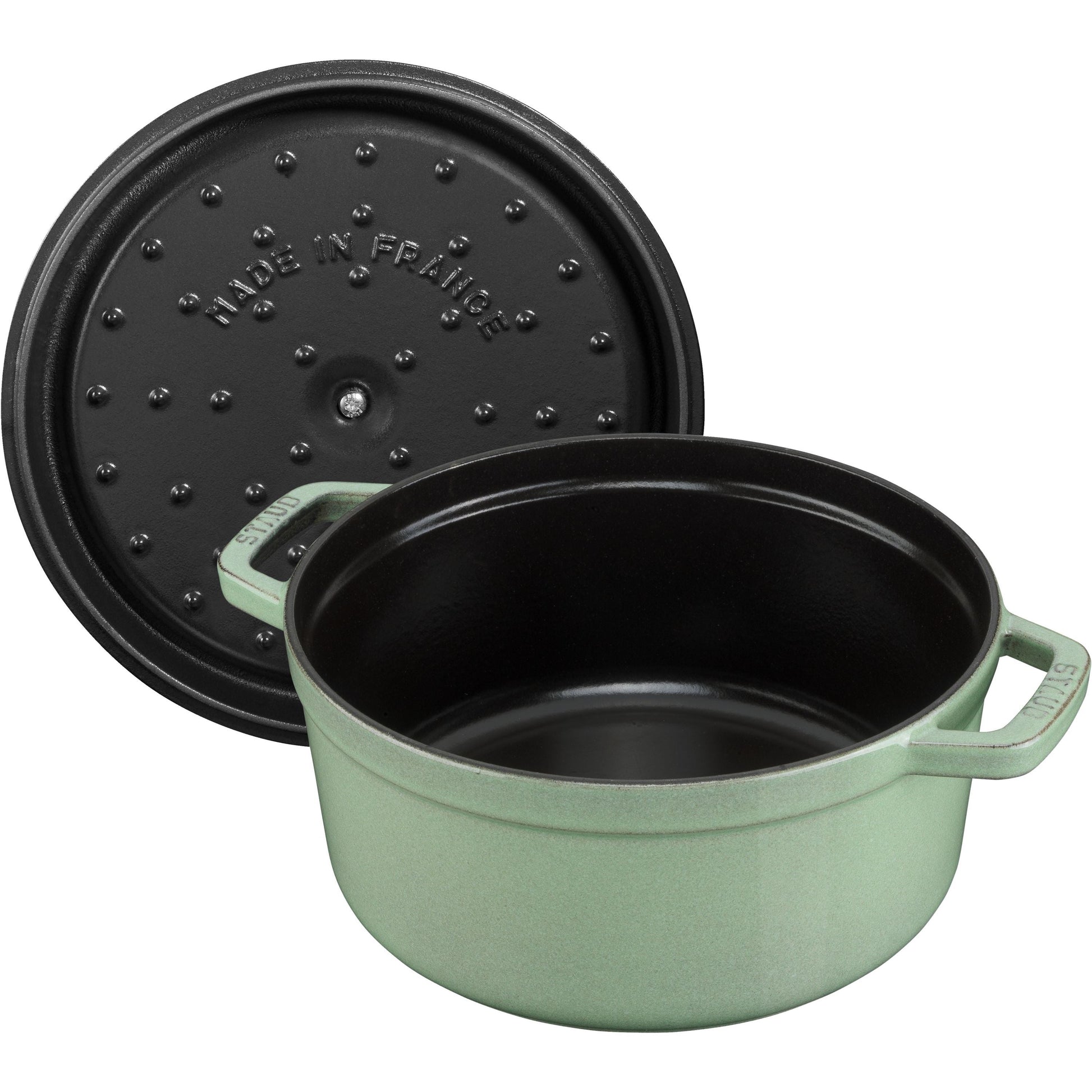 STAUB La Cocotte 5.25 L Cast Iron Round Cocotte, Sage-Cookware-DECOROLALA