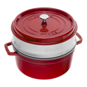 STAUB La Cocotte 5.25L Cast Iron Round - Cherry-Cookware-DECOROLALA