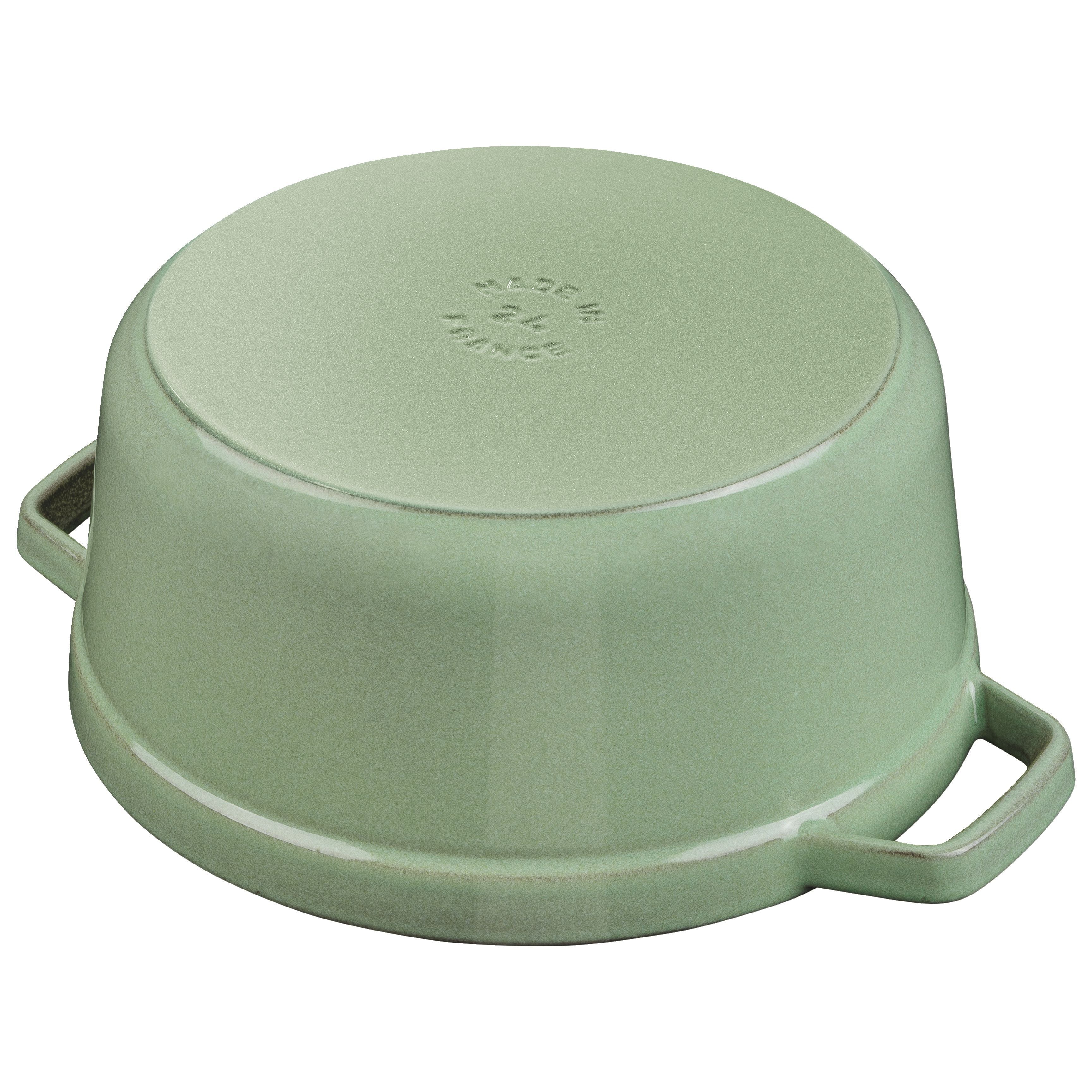 STAUB La Cocotte 5.25L Cast Iron Round Cocotte Sage-DECOROLALA