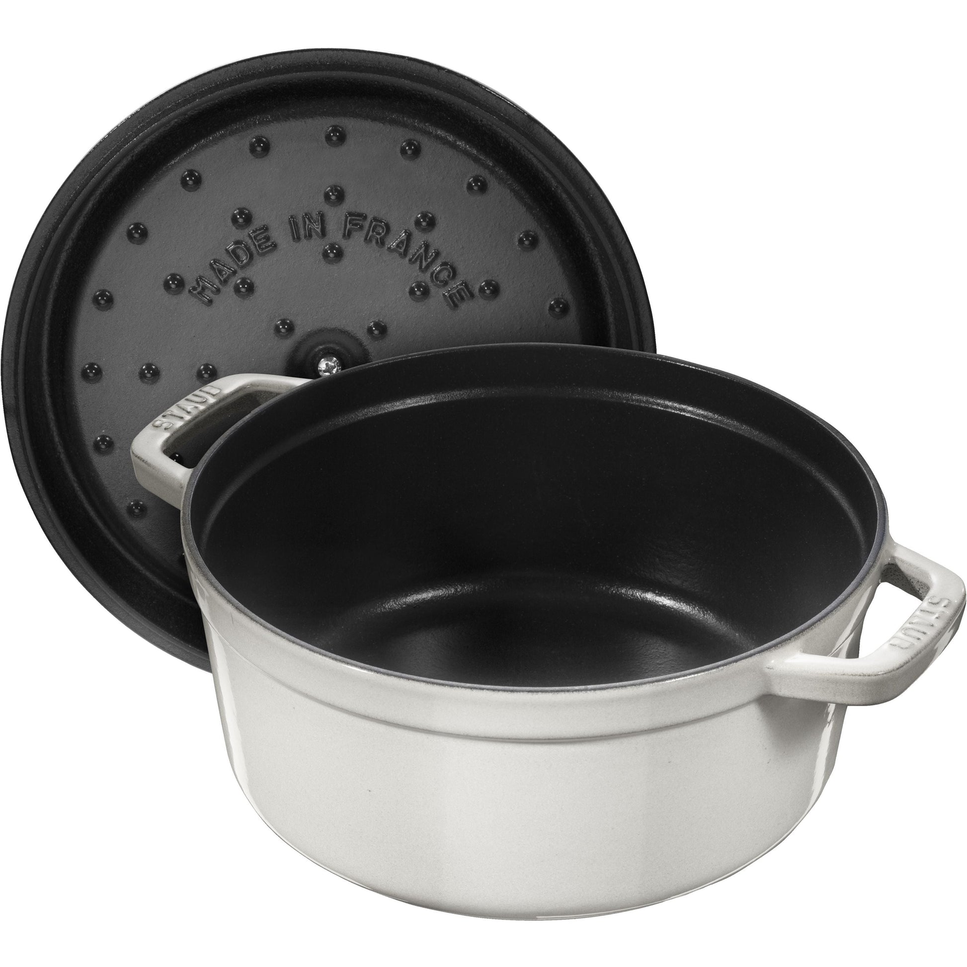 STAUB La Cocotte 5.25L Cast Iron Round - White-Cookware-DECOROLALA
