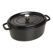 STAUB La Cocotte 5.5 L Cast Iron Oval Cocotte, Black-Cookware-DECOROLALA