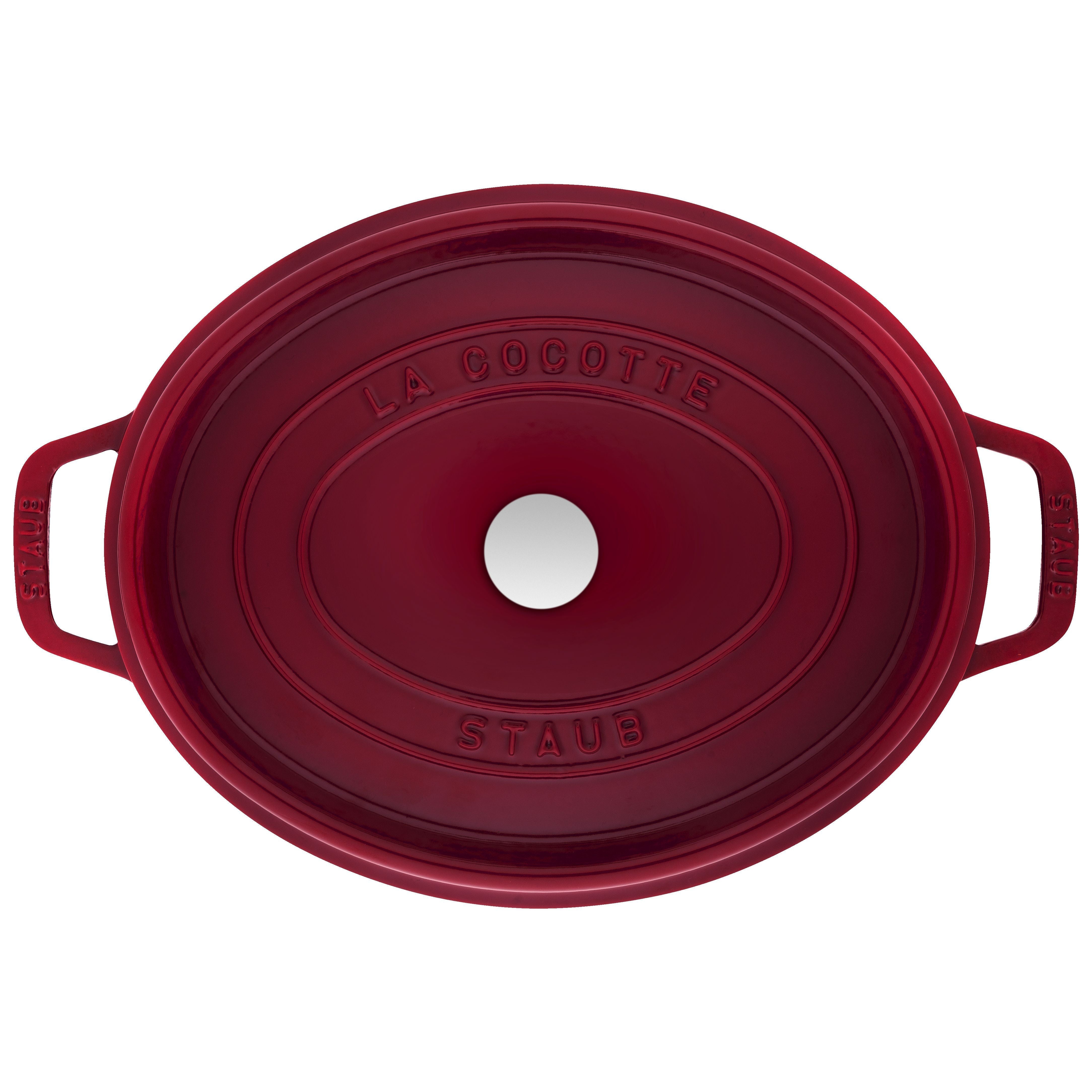 STAUB La Cocotte 5.5 L Cast Iron Oval Cocotte, Bordeaux-n/a-DECOROLALA