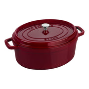 STAUB La Cocotte 5.5 L Cast Iron Oval Cocotte, Bordeaux-n/a-DECOROLALA