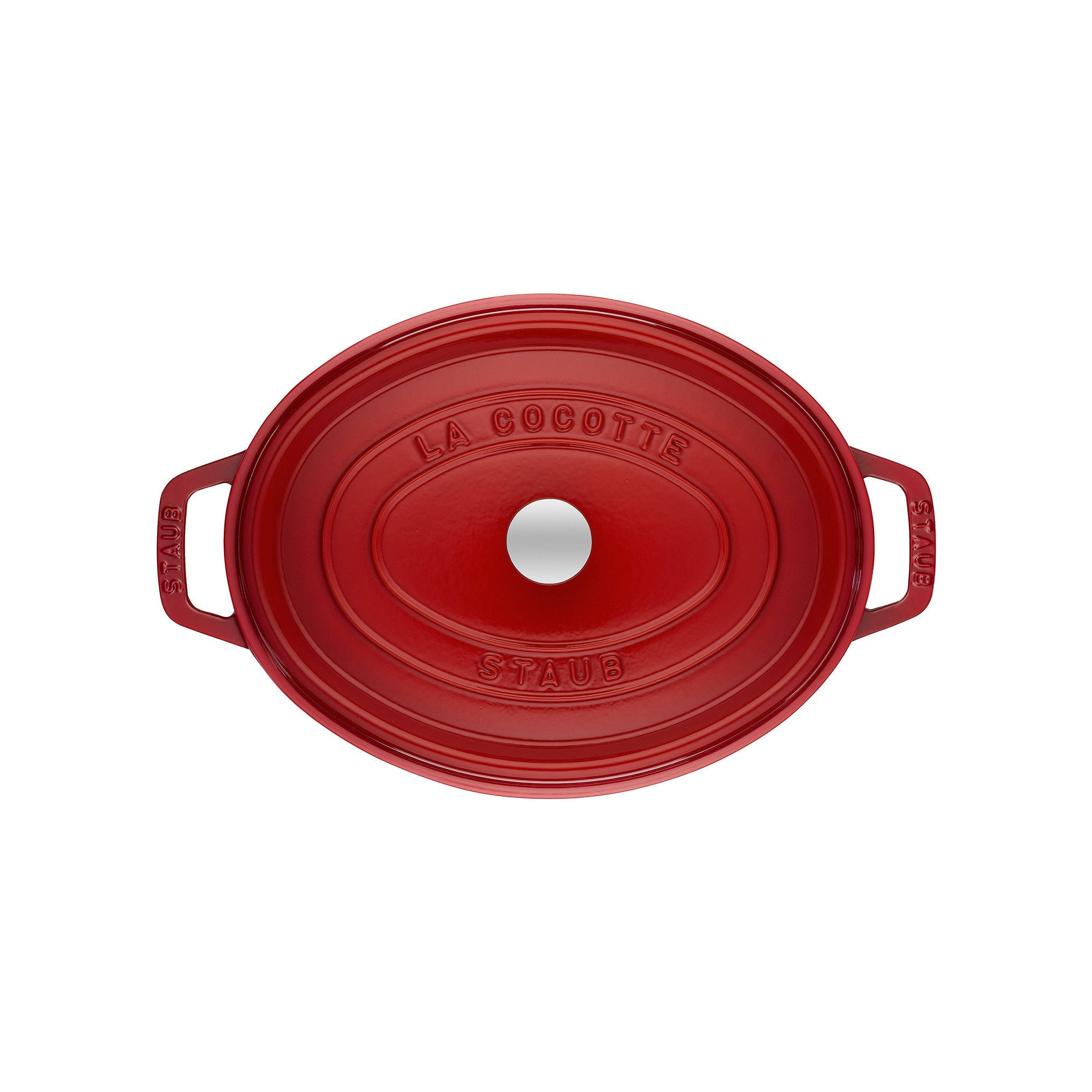 STAUB La Cocotte 5.5 L Cast Iron Oval Cocotte, Cherry-Cookware-DECOROLALA