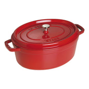 STAUB La Cocotte 5.5 L Cast Iron Oval Cocotte, Cherry-Cookware-DECOROLALA