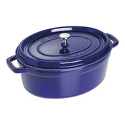 STAUB La Cocotte 5.5 L Cast Iron Oval Cocotte, Dark-Blue-Cookware-DECOROLALA