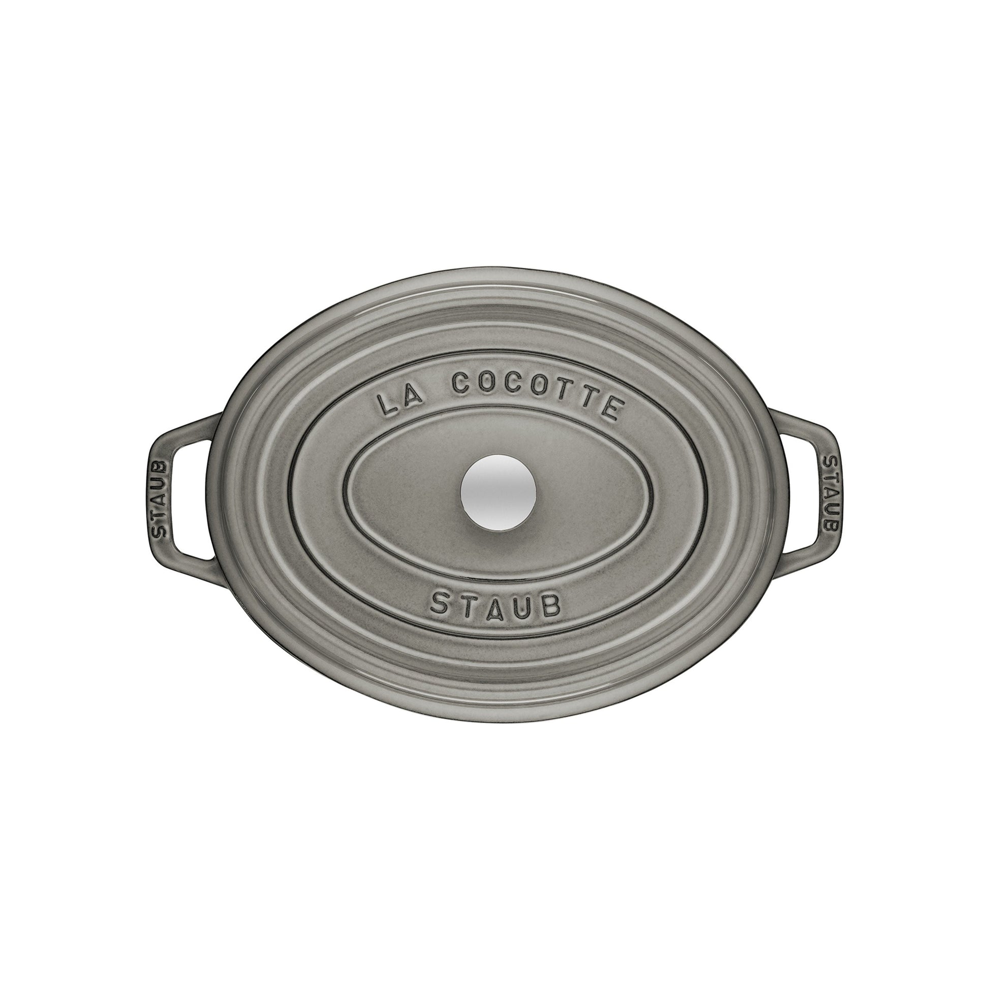 STAUB La Cocotte 5.5 L Cast Iron Oval Cocotte, Graphite-Grey-Cookware-DECOROLALA