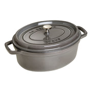 STAUB La Cocotte 5.5 L Cast Iron Oval Cocotte, Graphite-Grey-Cookware-DECOROLALA
