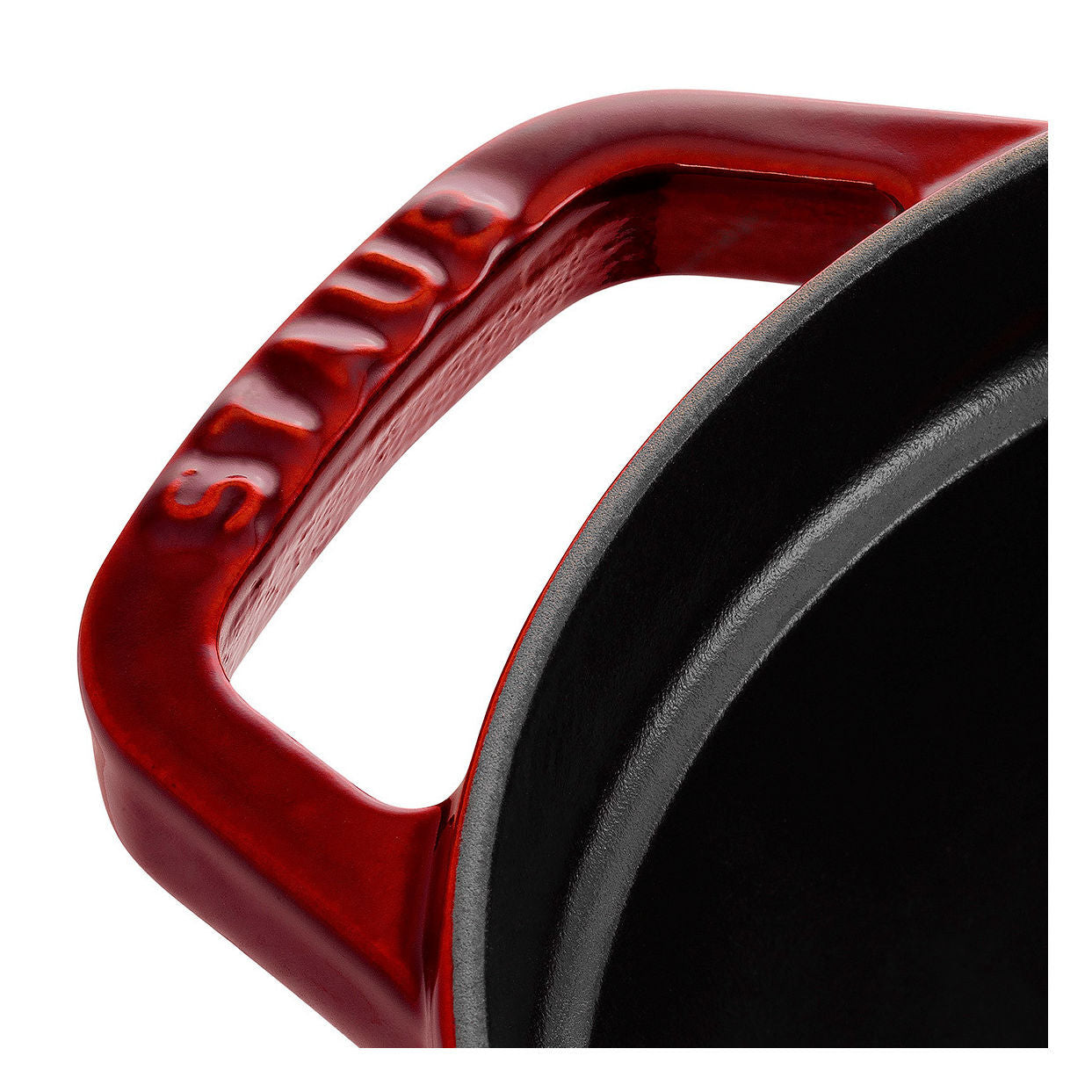 STAUB La Cocotte 5.5 L Cast Iron Oval Cocotte, Grenadine-Red-Cookware-DECOROLALA
