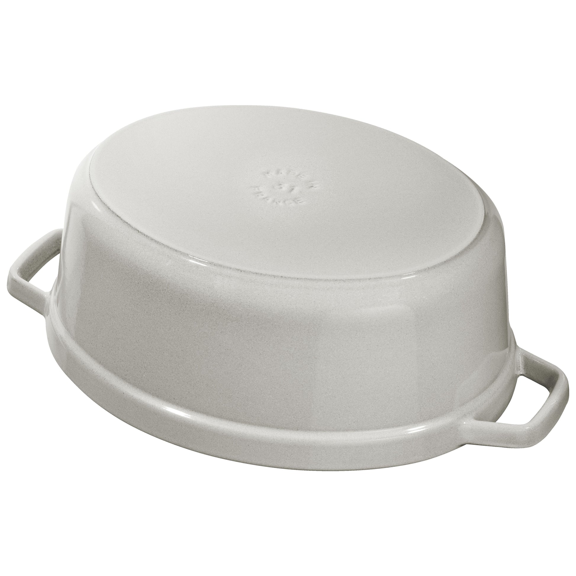 STAUB La Cocotte 5.5 L Cast Iron Oval Cocotte, White Truffle-Cookware-DECOROLALA