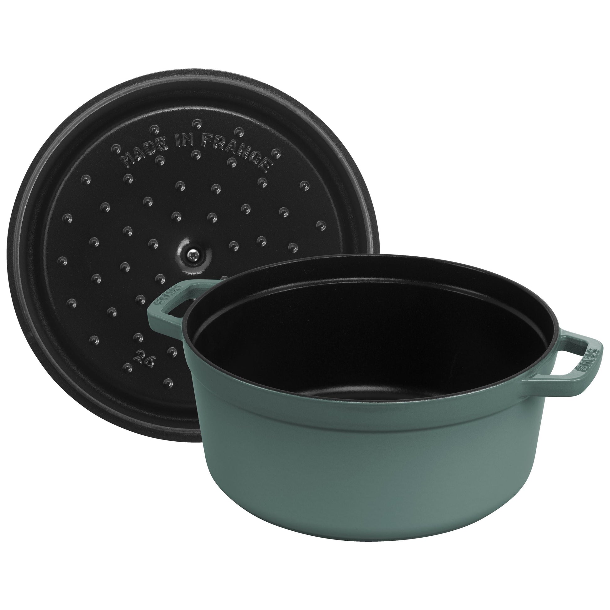 STAUB La Cocotte 5.5-Quart Cast Iron - Eucalyptus-Cookware-DECOROLALA