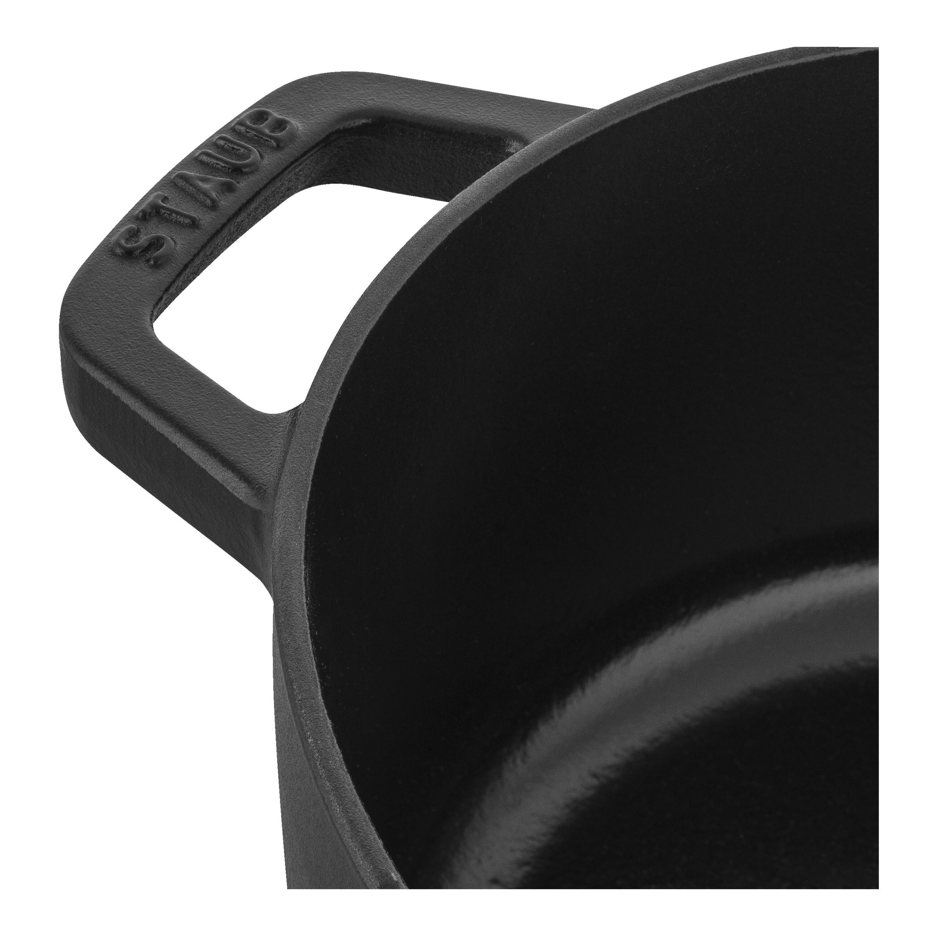 STAUB La Cocotte 5.5L Cast Iron Oval Dutch Oven Black-Cookware-DECOROLALA
