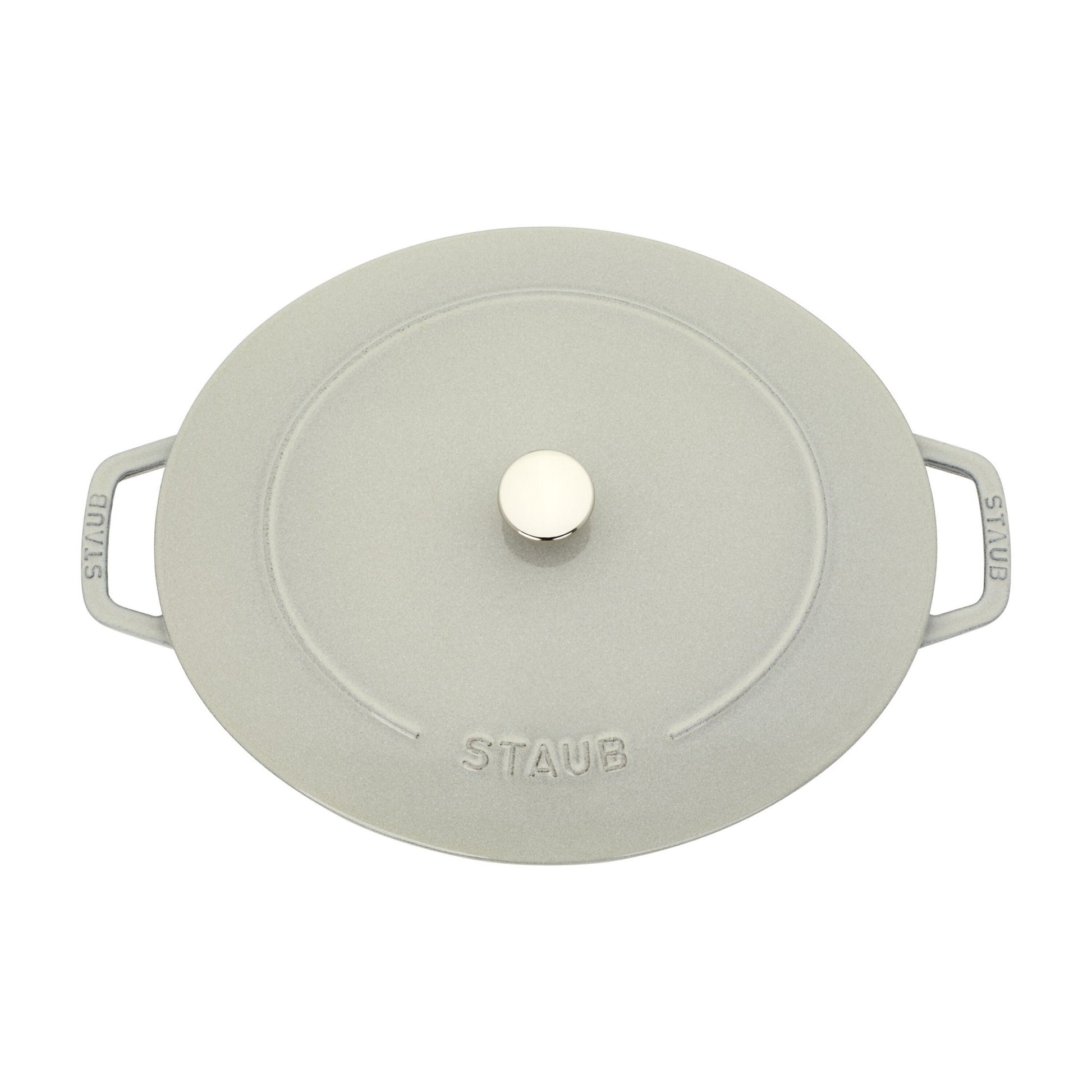 STAUB La Cocotte 6L Cast Iron Wide Oval Dutch Oven White-Cookware-DECOROLALA