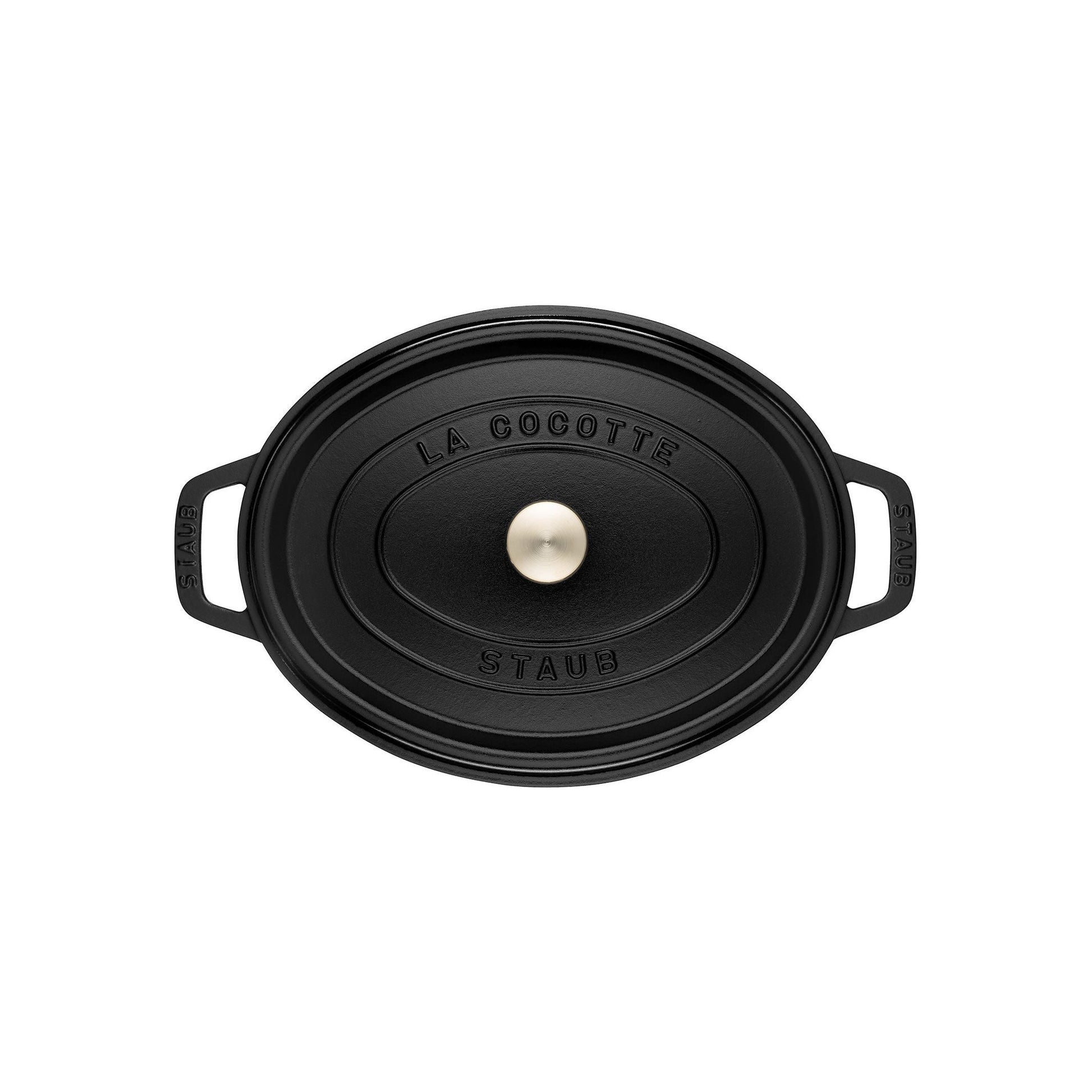 STAUB La Cocotte 6.75 L Cast Iron Oval Cocotte, Black-Cookware-DECOROLALA