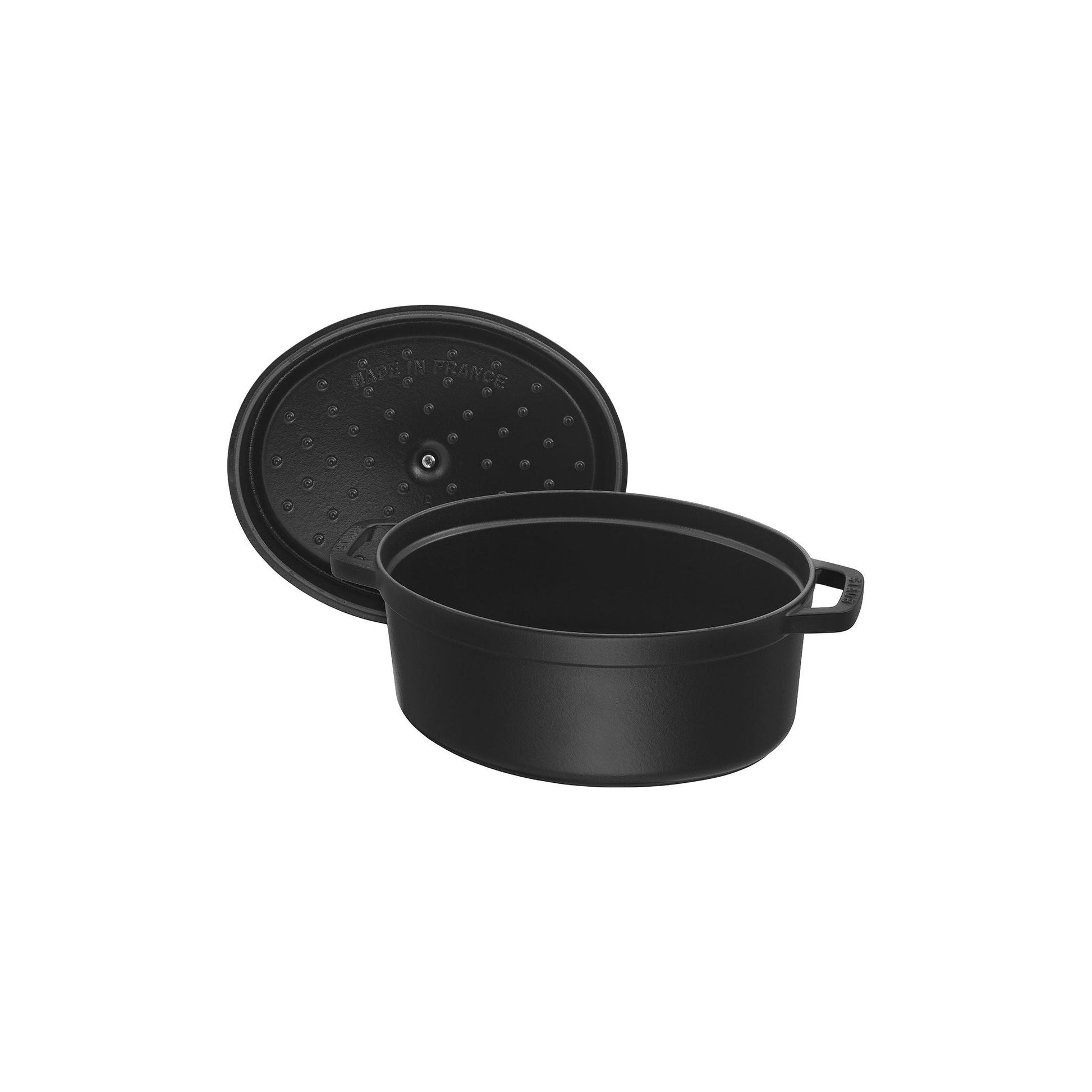 STAUB La Cocotte 6.75 L Cast Iron Oval Cocotte, Black-Cookware-DECOROLALA
