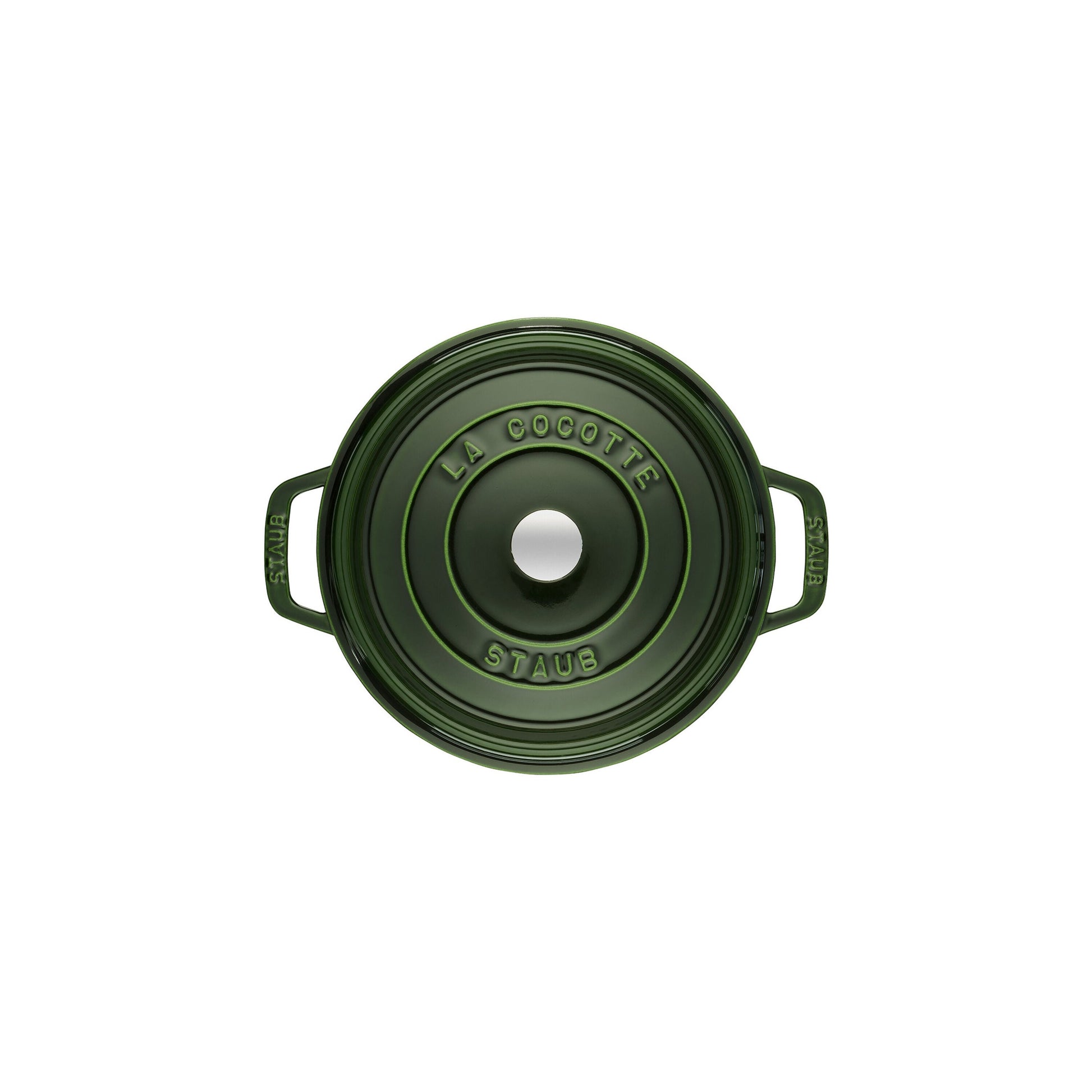 STAUB La Cocotte 6.75 L Cast Iron Round Cocotte, Basil-Green-Cookware-DECOROLALA
