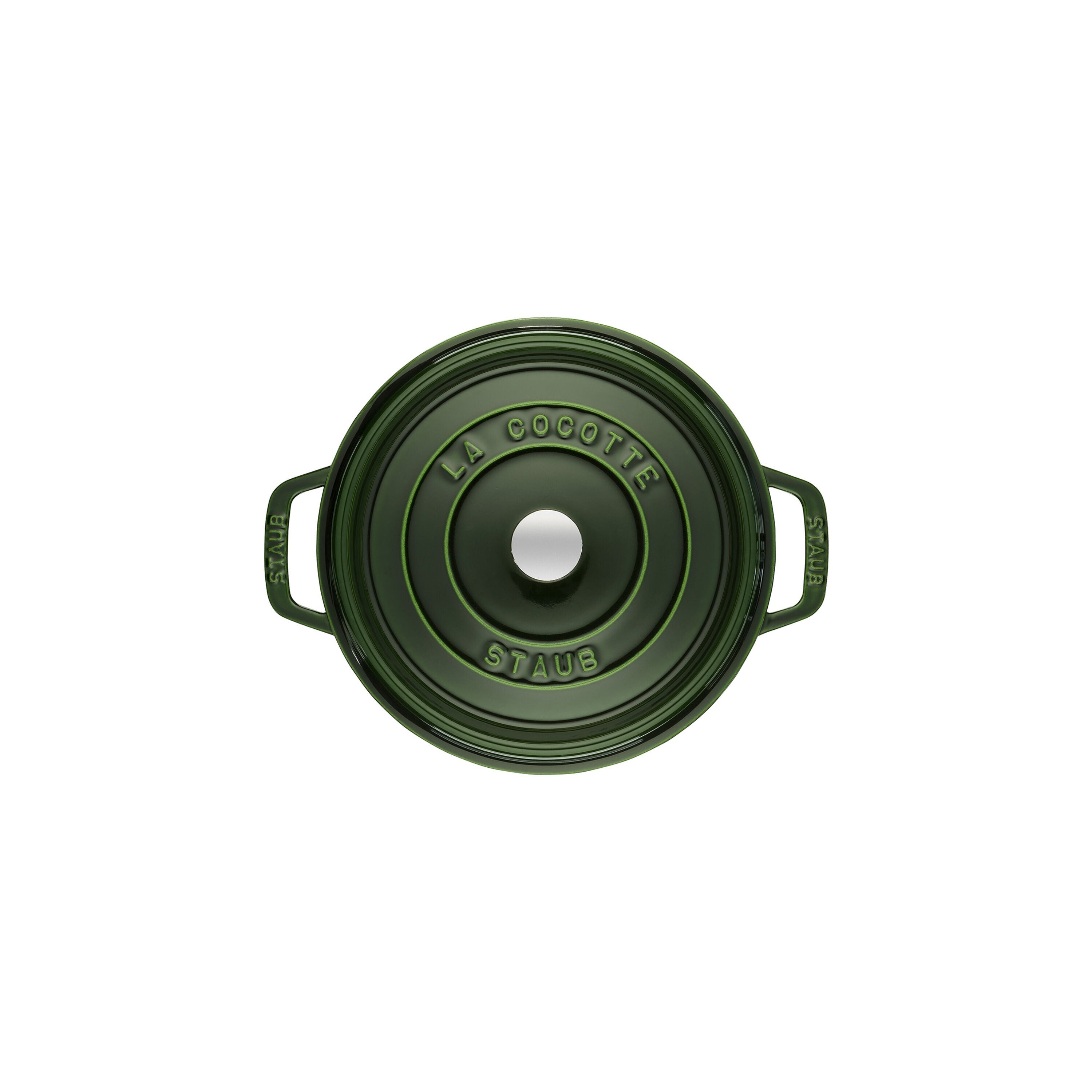 STAUB La Cocotte 6.75 L Cast Iron Round Cocotte, Basil-Green-Cookware-DECOROLALA