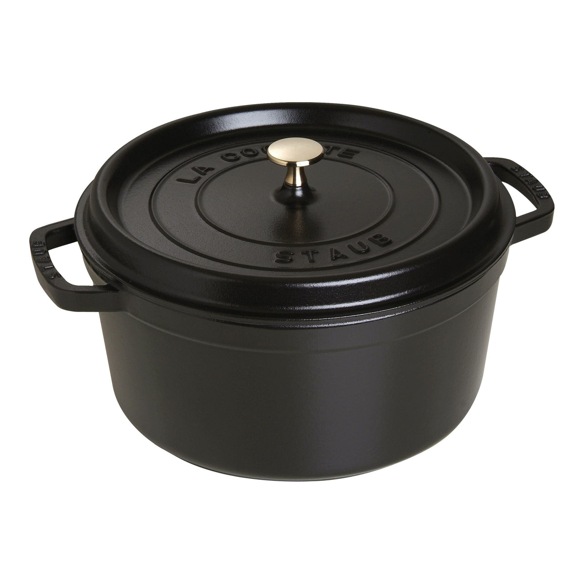 STAUB La Cocotte 6.75 L Cast Iron Round Cocotte, Black (Visual Imperfections - B STOCK)-n/a-DECOROLALA