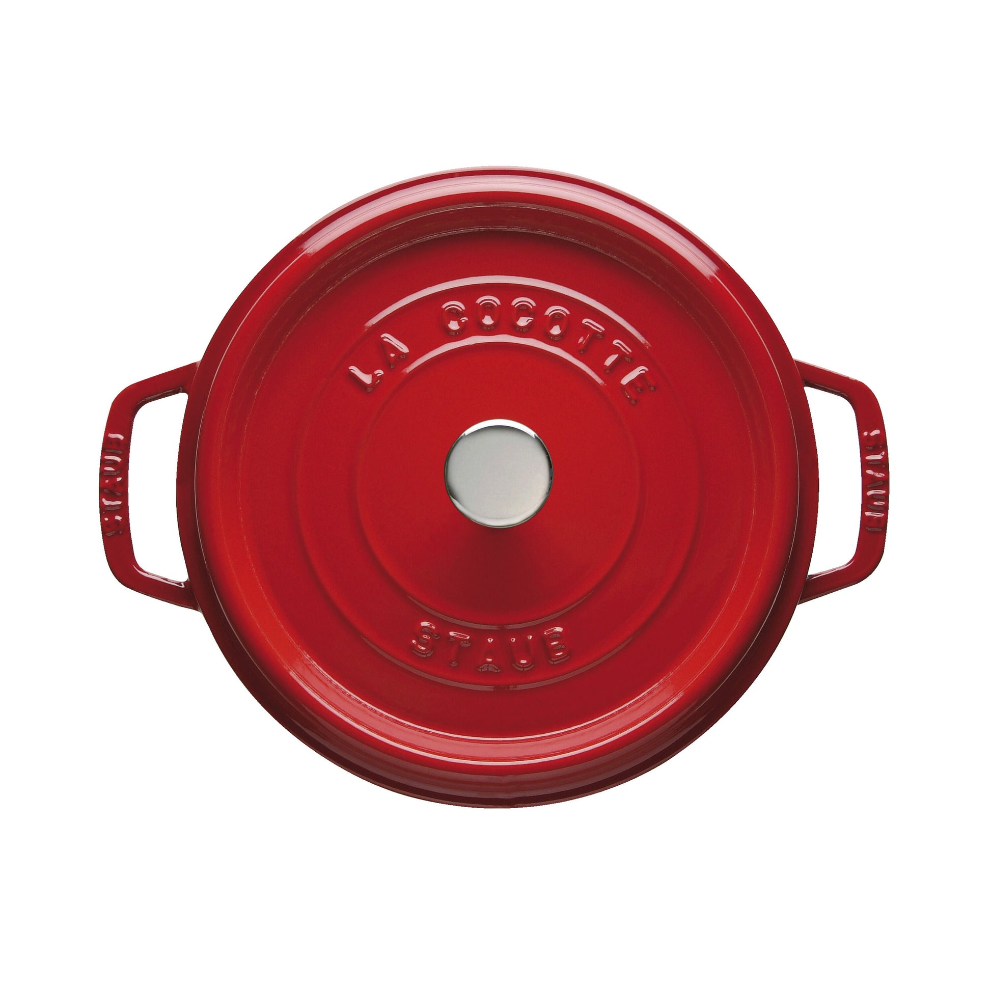 STAUB La Cocotte 6.75 L Cast Iron Round Cocotte, Cherry-Cookware-DECOROLALA