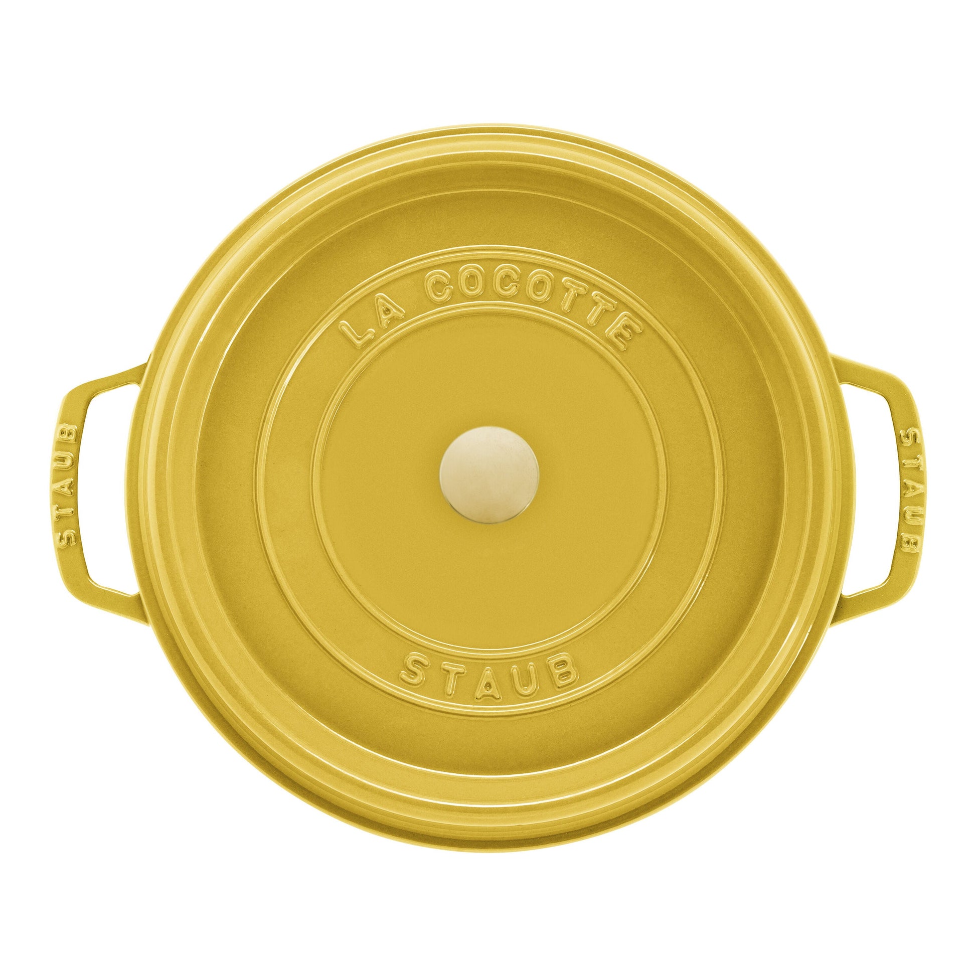 STAUB La Cocotte 6.75 L Cast Iron Round Cocotte, Citron-Cookware-DECOROLALA
