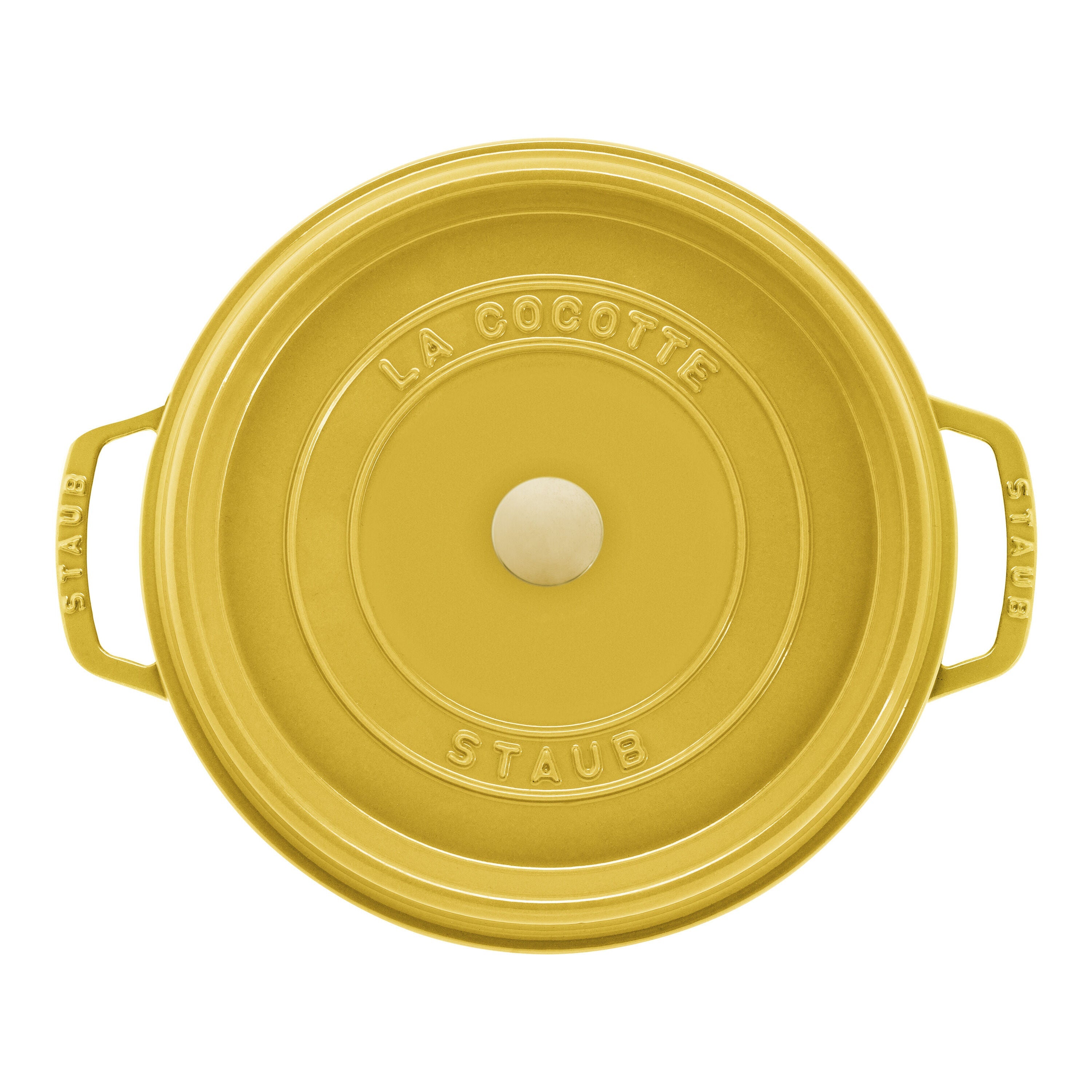 STAUB La Cocotte 6.75 L Cast Iron Round Cocotte, Citron-Cookware-DECOROLALA