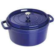 STAUB La Cocotte 6.75 L Cast Iron Round Cocotte, Dark-Blue-Cookware-DECOROLALA