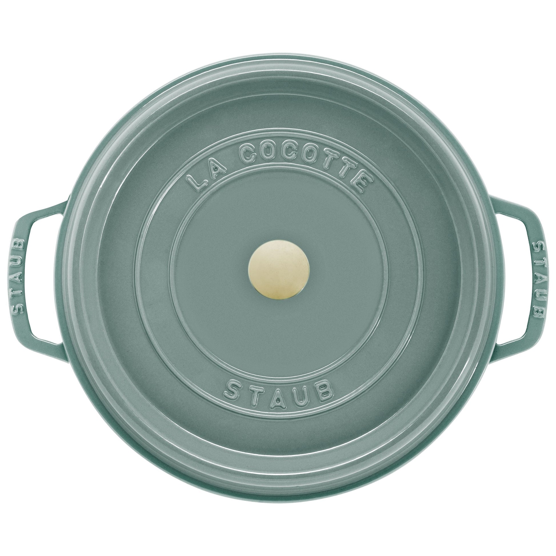 STAUB La Cocotte 6.75 L Cast Iron Round Cocotte, Eucalyptus-Cookware-DECOROLALA