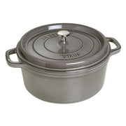 STAUB La Cocotte 6.75 L Cast Iron Round Cocotte, Graphite-Grey-Cookware-DECOROLALA