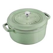 STAUB La Cocotte 6.75 L Cast Iron Round Cocotte, Sage-Cookware-DECOROLALA
