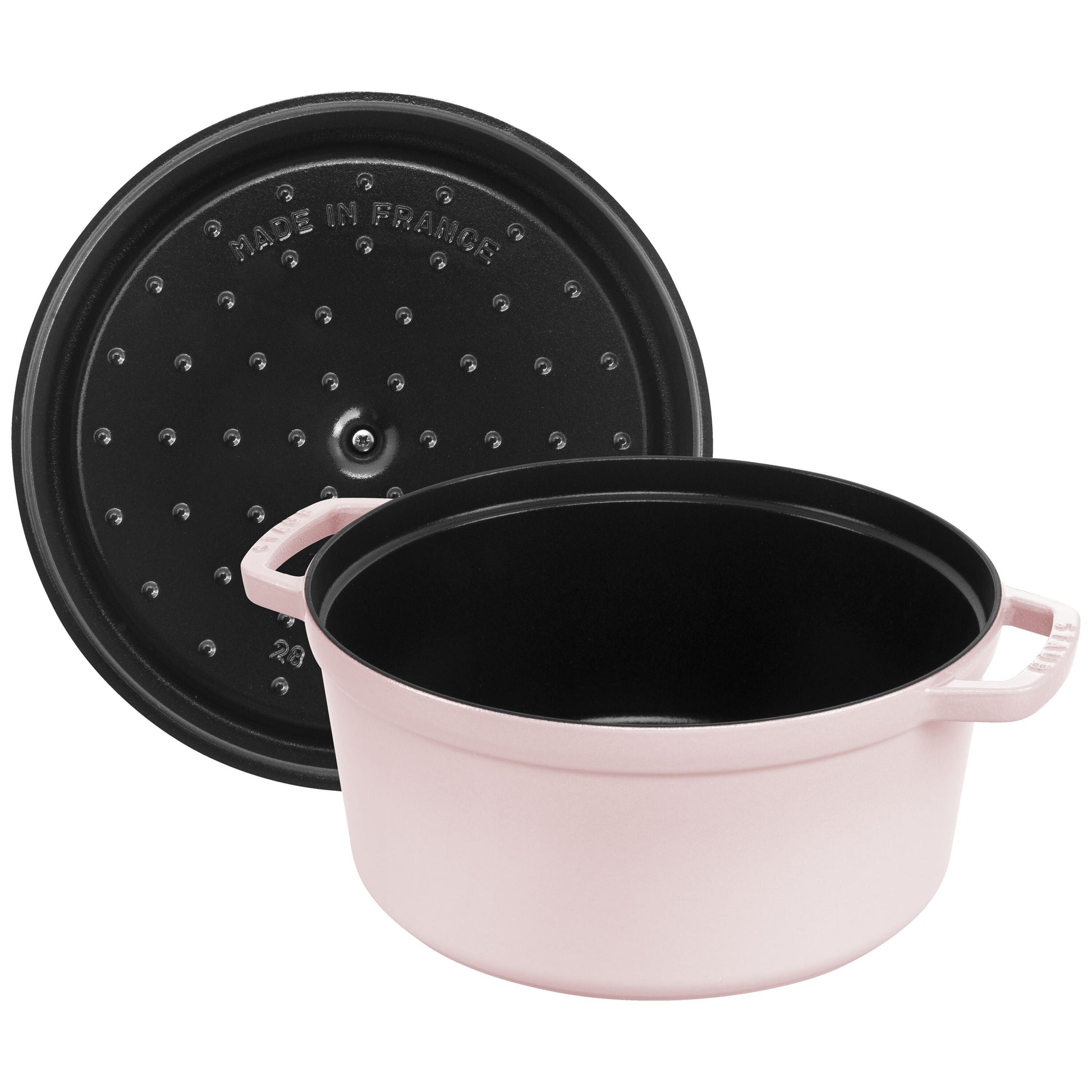STAUB La Cocotte 6.75 L Cast Iron Round Cocotte, Sorbet Rose-Dutch Oven-DECOROLALA