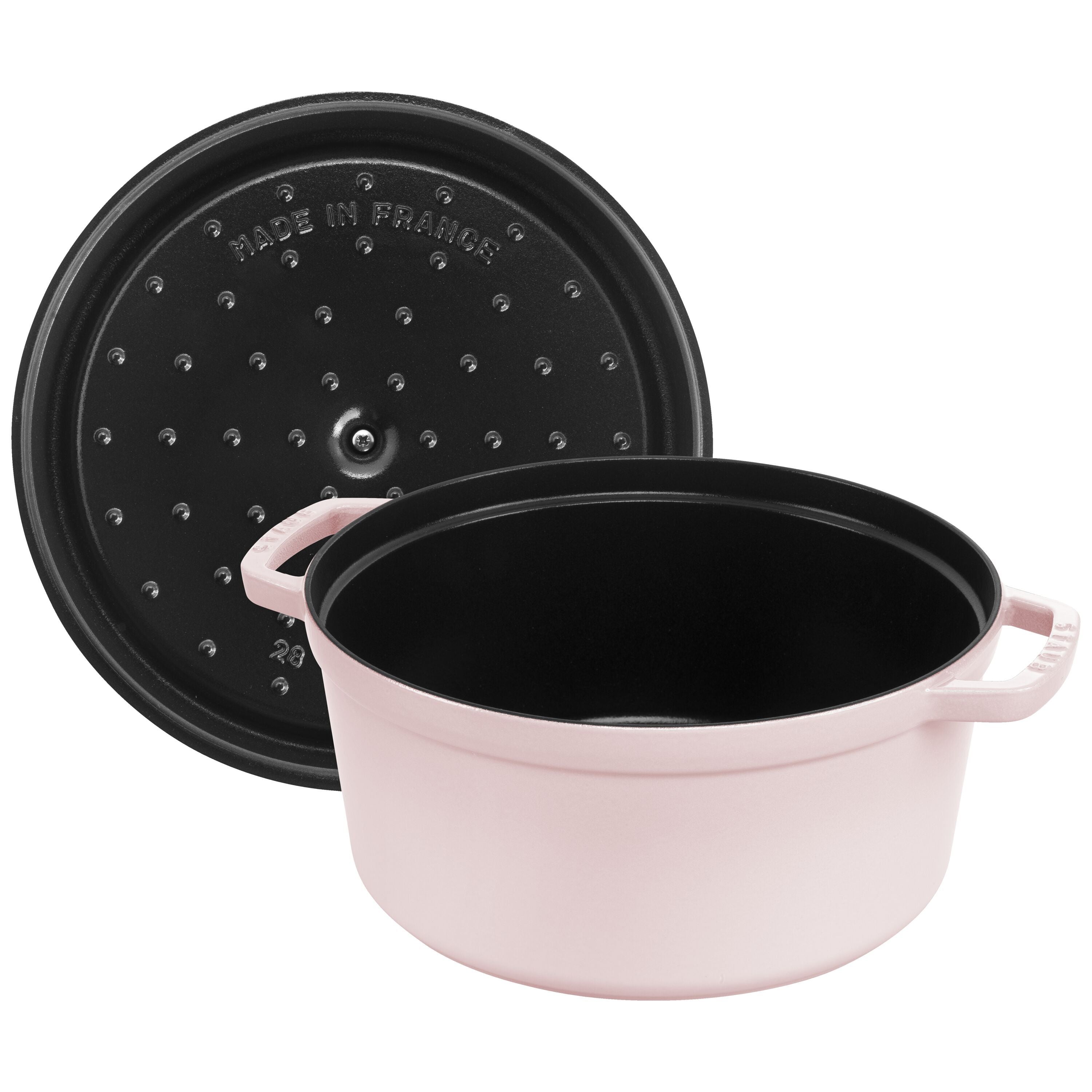 STAUB La Cocotte 6.75 L Cast Iron Round Cocotte, Sorbet Rose-Dutch Oven-DECOROLALA