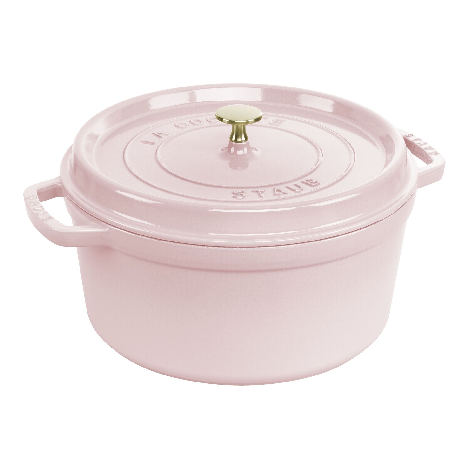 STAUB La Cocotte 6.75 L Cast Iron Round Cocotte, Sorbet Rose-Dutch Oven-DECOROLALA
