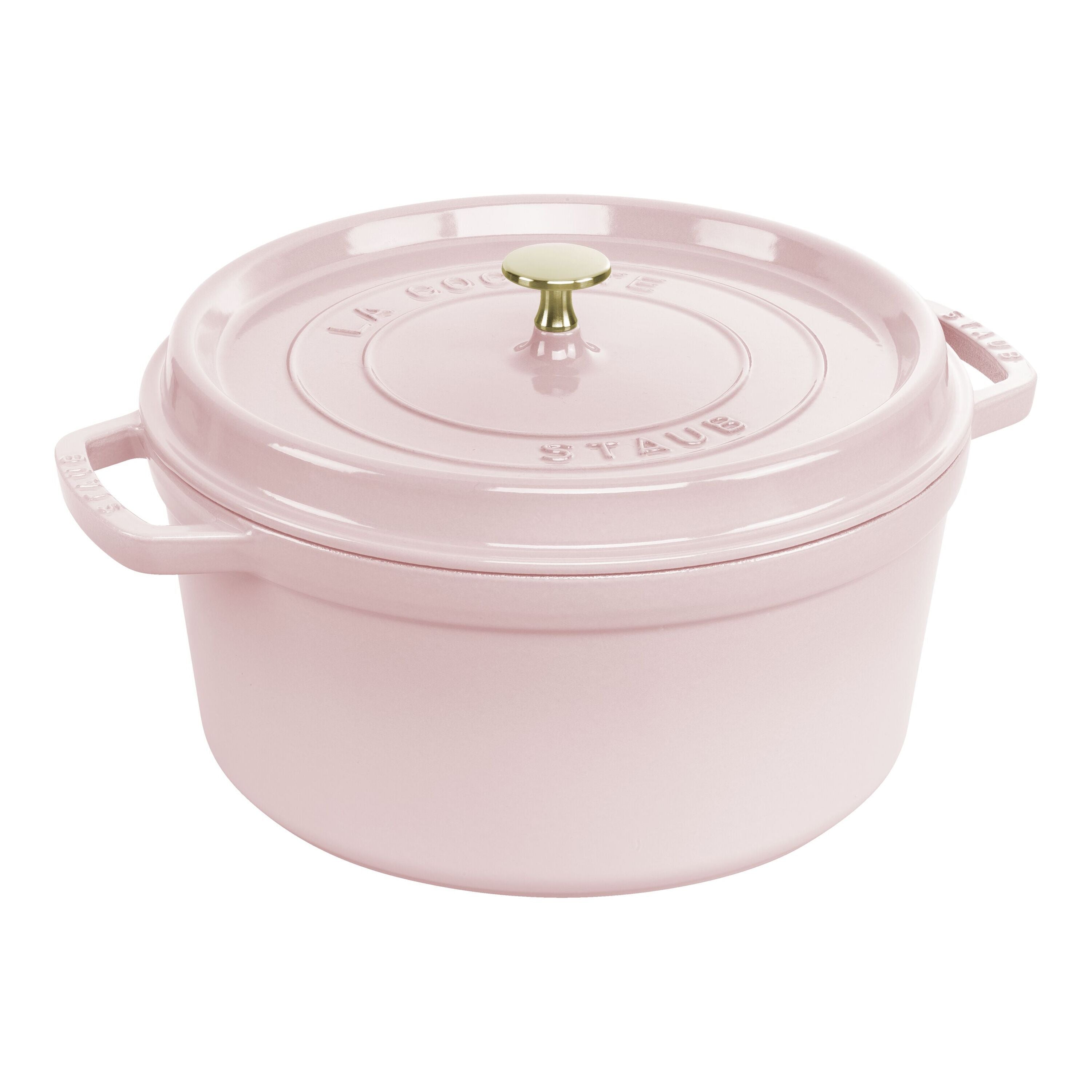 STAUB La Cocotte 6.75 L Cast Iron Round Cocotte, Sorbet Rose-Dutch Oven-DECOROLALA