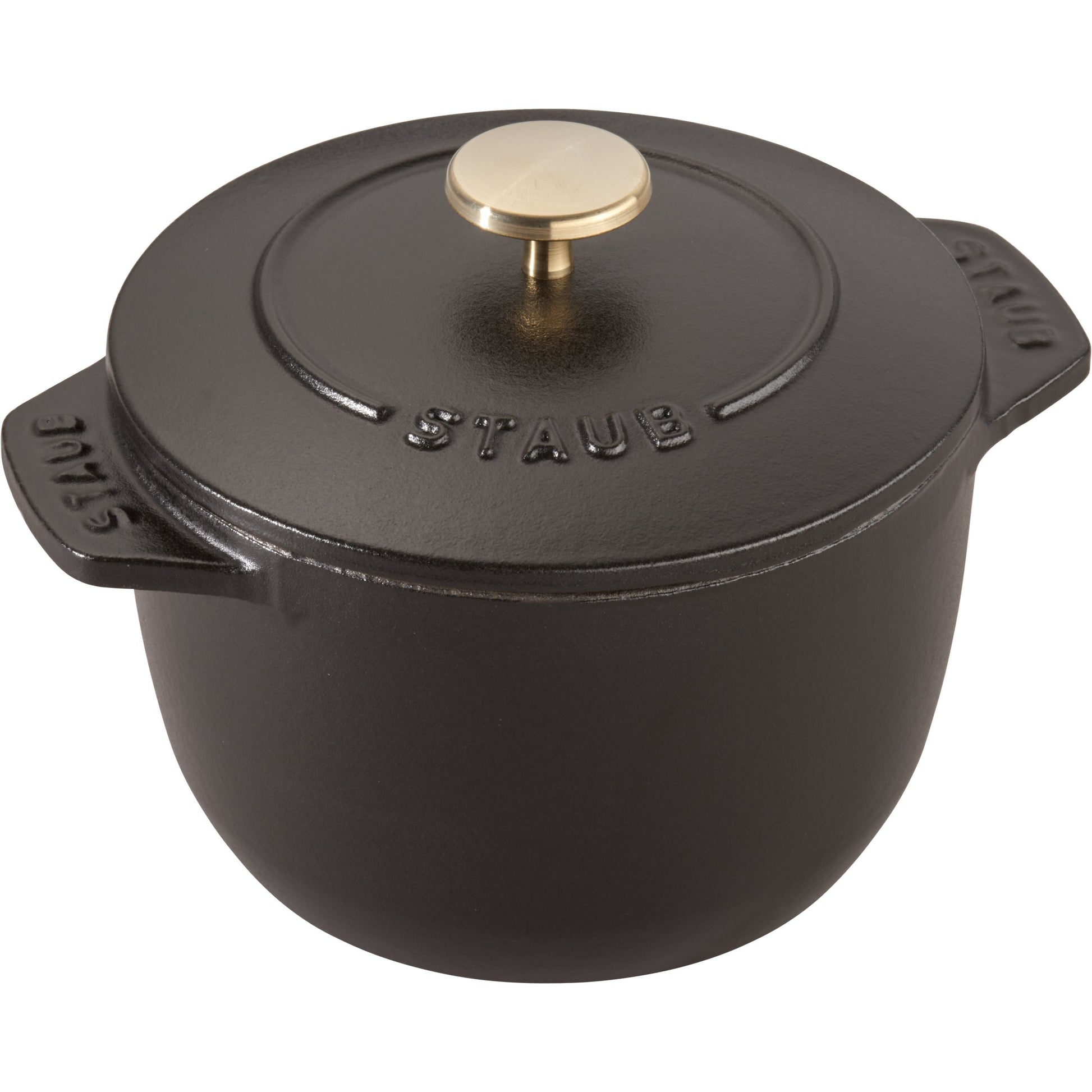 STAUB La Cocotte 725 mL Cast Iron Round Rice Cocotte, Black-Cookware-DECOROLALA