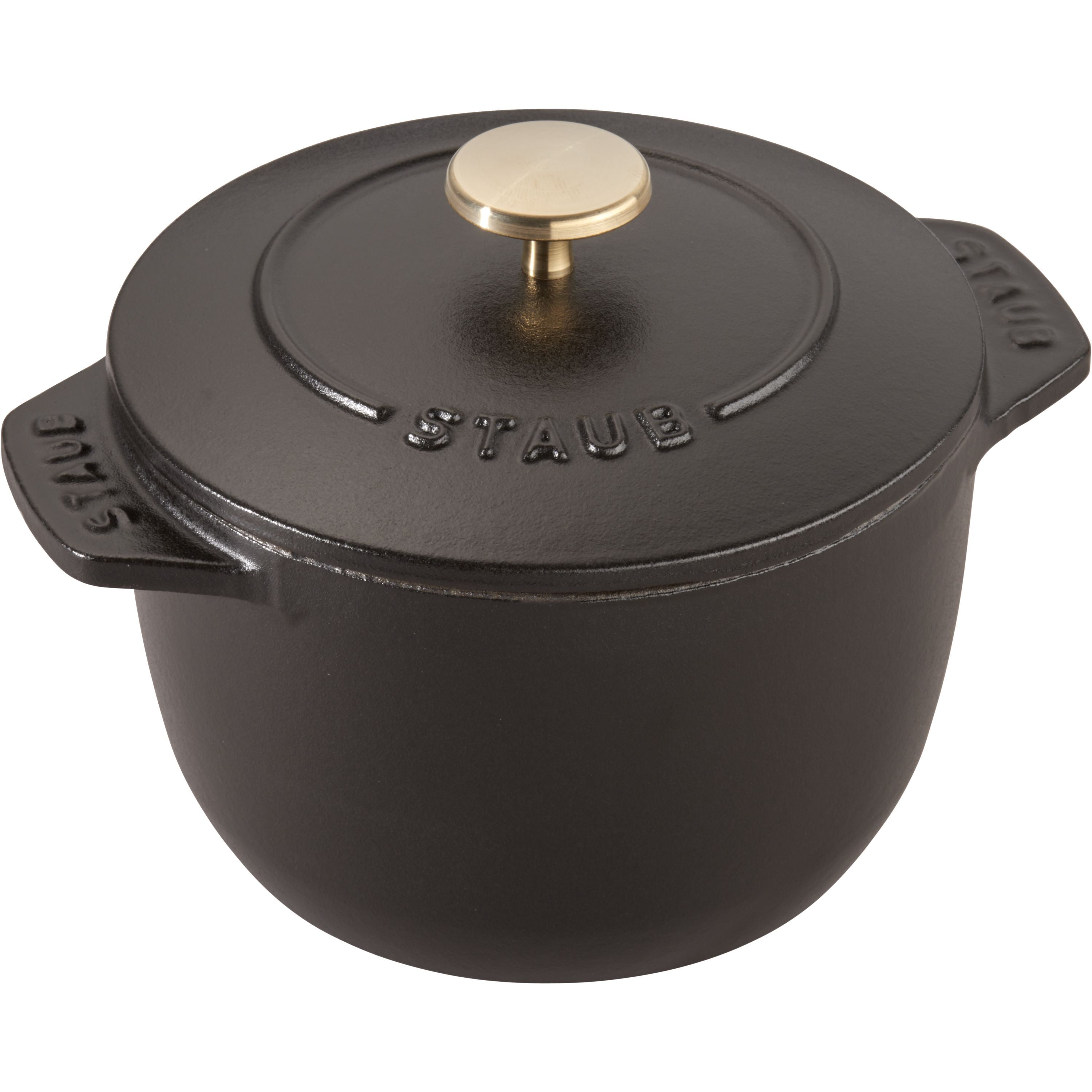 STAUB La Cocotte 725 mL Cast Iron Round Rice Cocotte, Black-Cookware-DECOROLALA