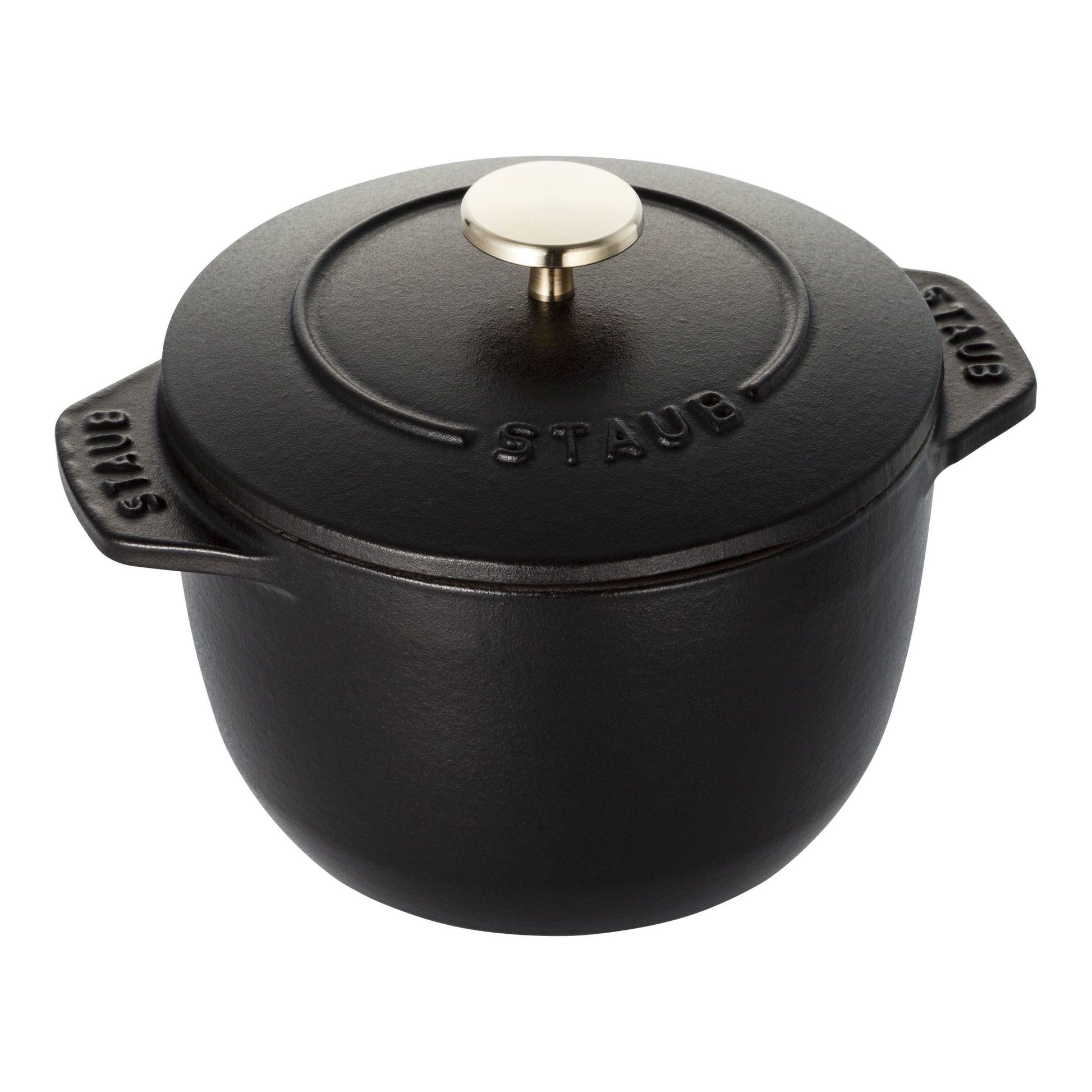 STAUB La Cocotte 725 mL Cast Iron Round Rice Cocotte, Black-Cookware-DECOROLALA