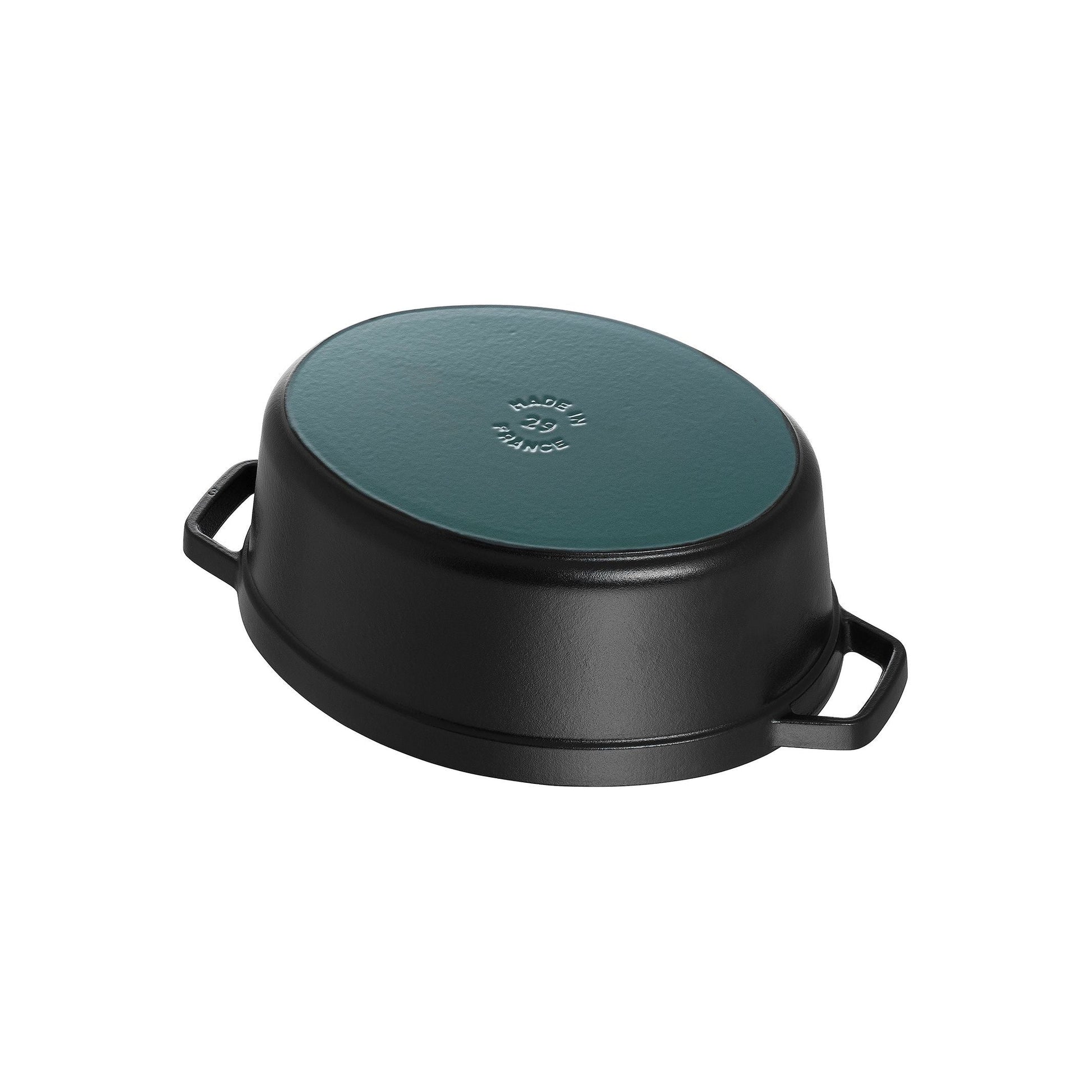 STAUB La Cocotte 8 L Cast Iron Oval Cocotte, Black-Cookware-DECOROLALA
