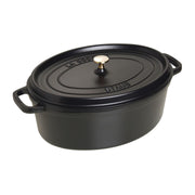 STAUB La Cocotte 8 L Cast Iron Oval Cocotte, Black-Cookware-DECOROLALA