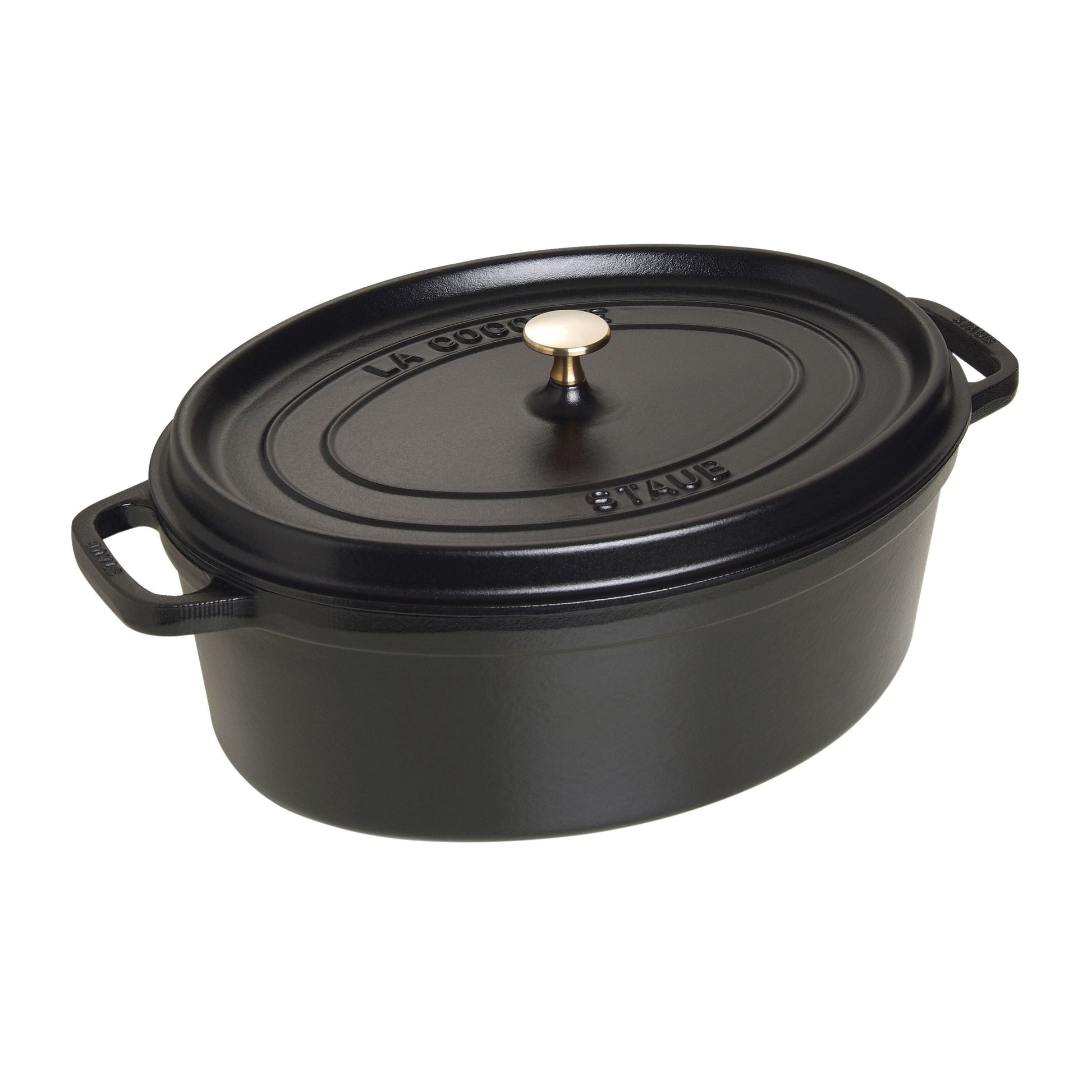 STAUB La Cocotte 8L Cast Iron Oval Cocotte Black-Cookware-DECOROLALA
