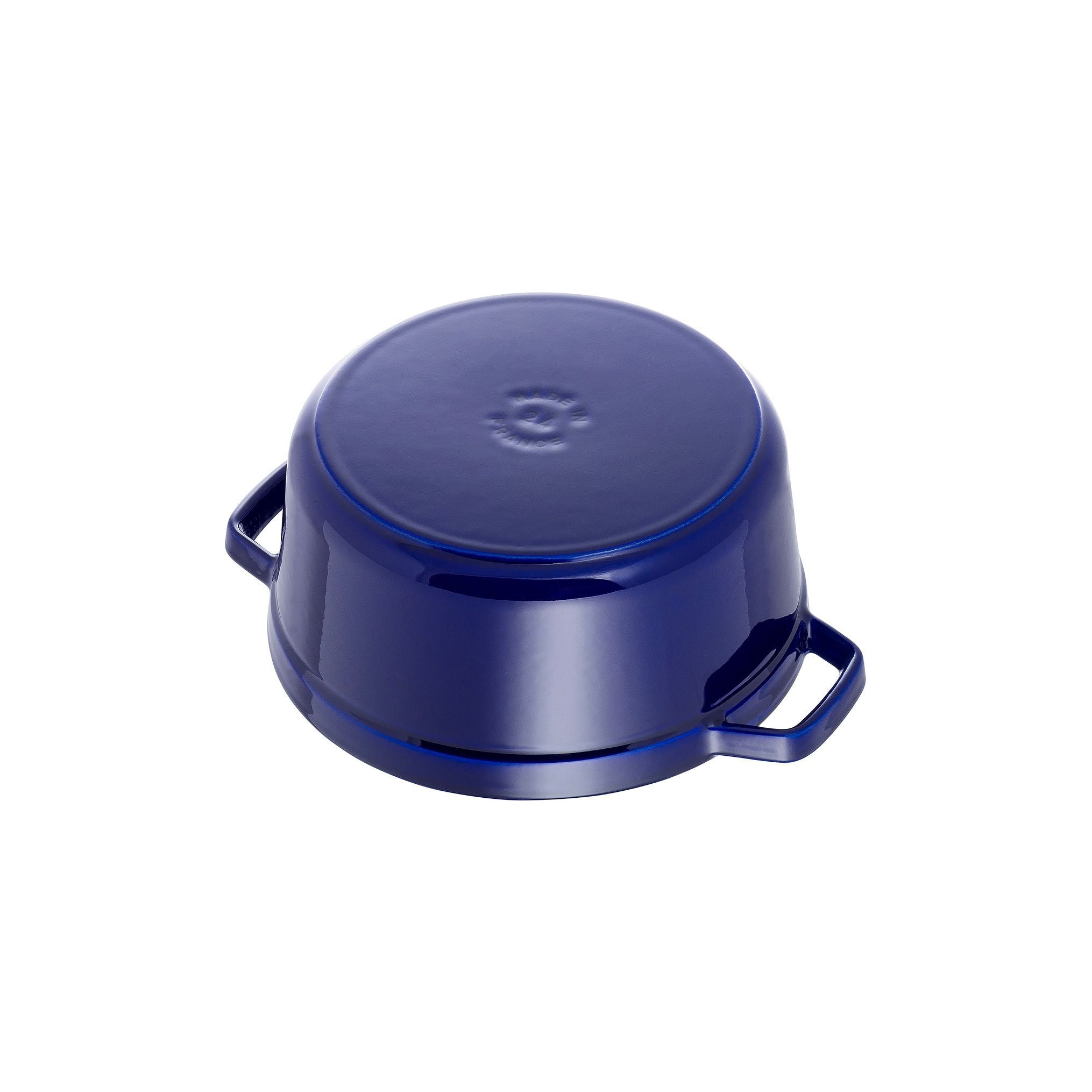 STAUB La Cocotte 8.4 L Cast Iron Round Cocotte, Dark-Blue-Cookware-DECOROLALA