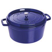 STAUB La Cocotte 8.4 L Cast Iron Round Cocotte, Dark-Blue-Cookware-DECOROLALA